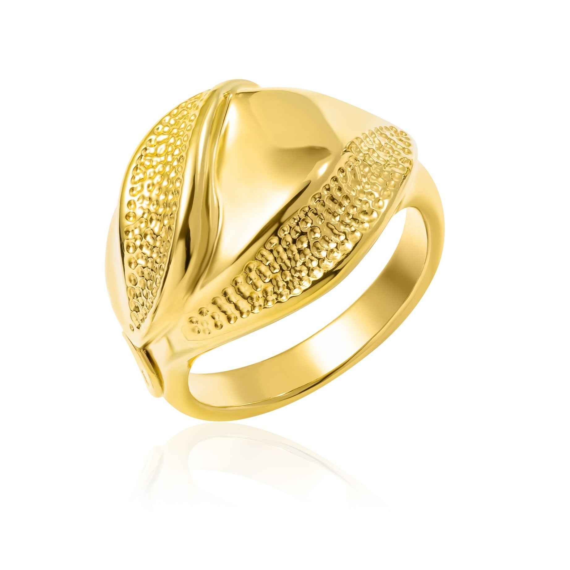 18K Pure Gold Elegant Ring