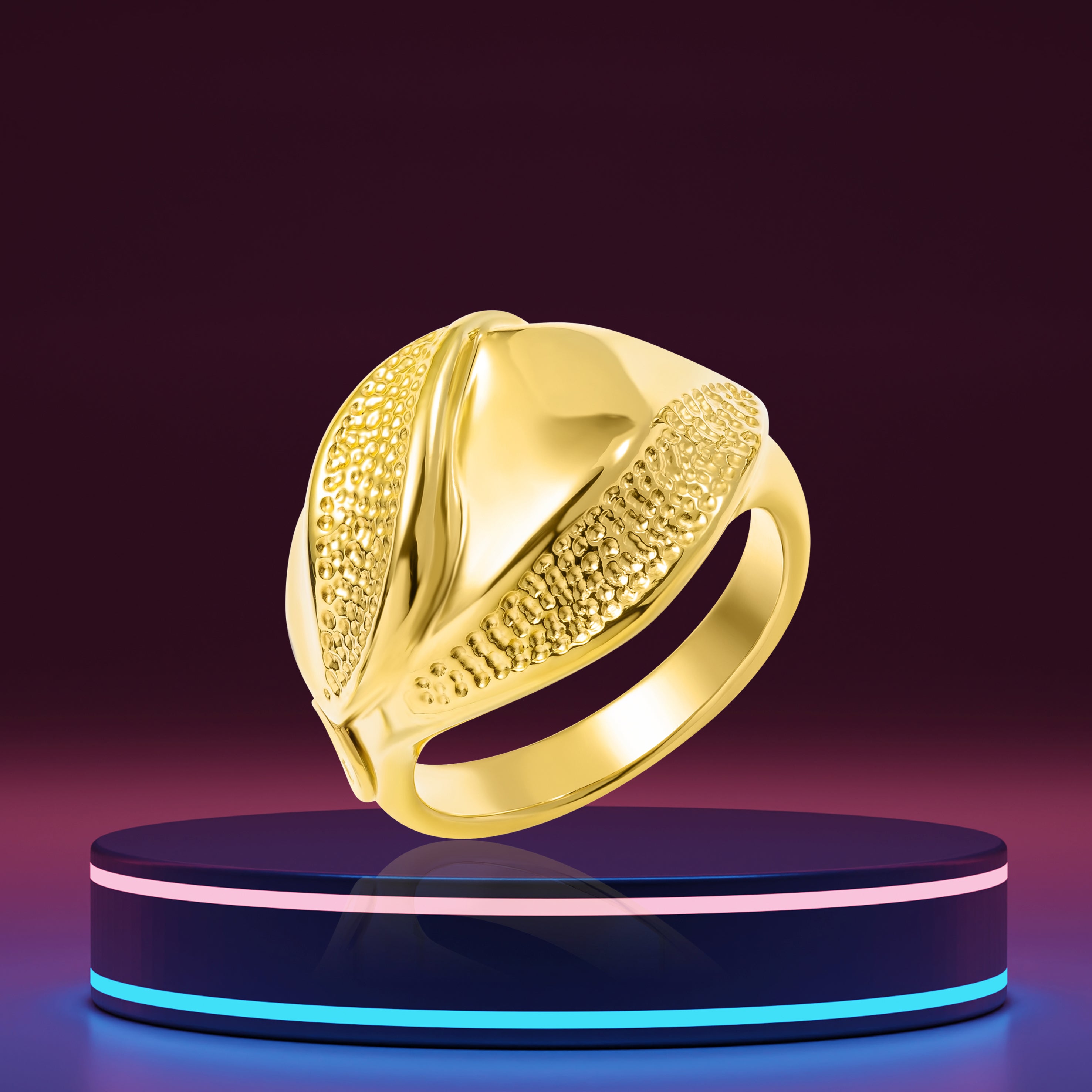 Pure Gold Latest Rings 18K Pure Gold Elegant Ring