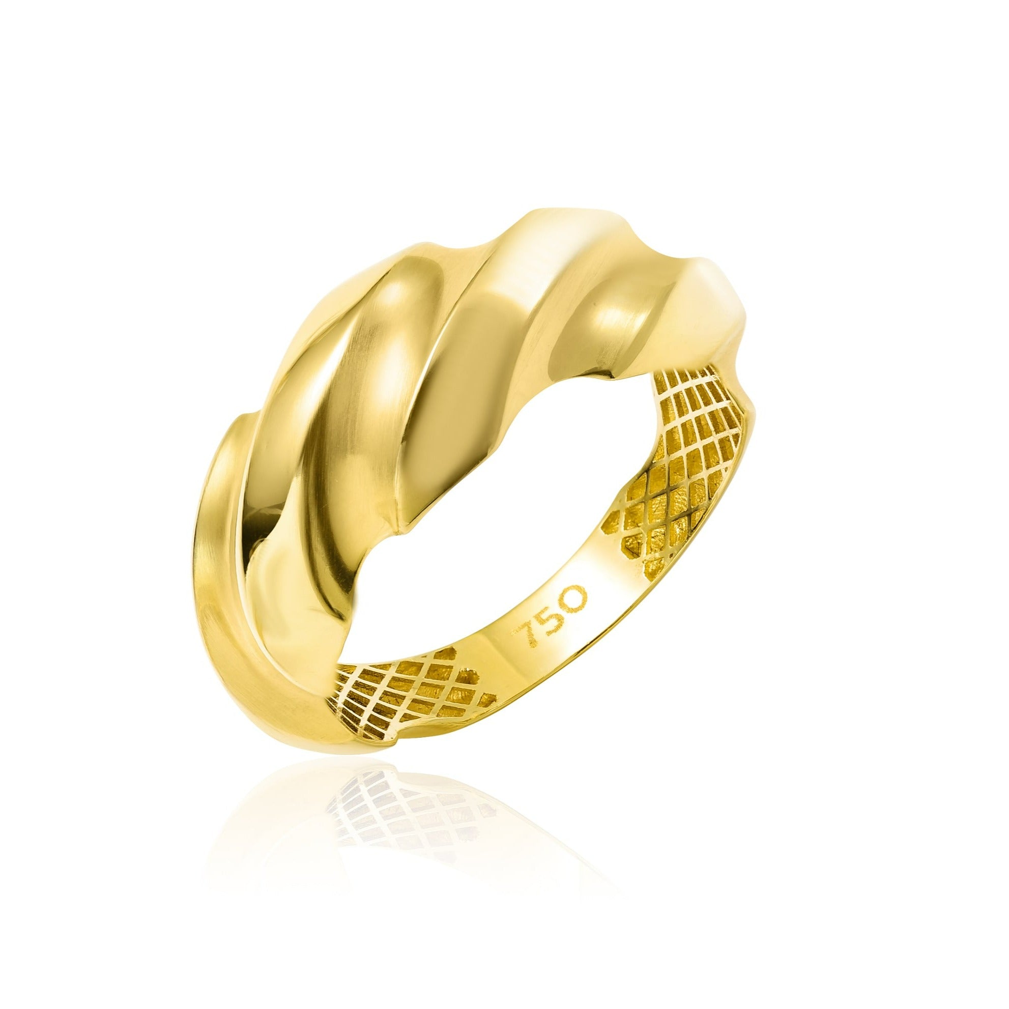 18K Pure Gold Elegant Ring