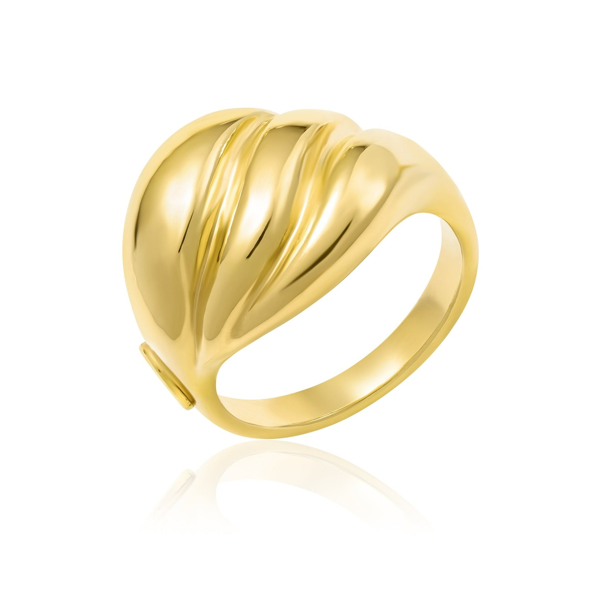 18K Pure Gold Elegant Ring