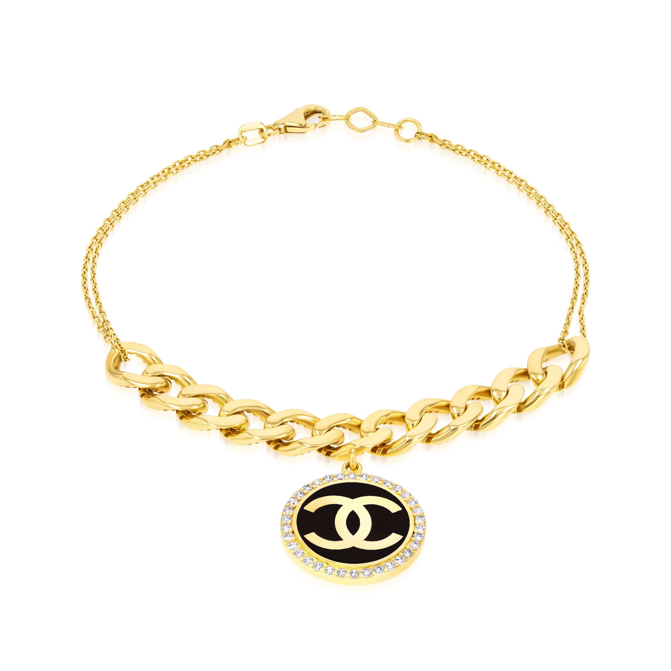 18K Pure Gold Elegant C.H Bracelet