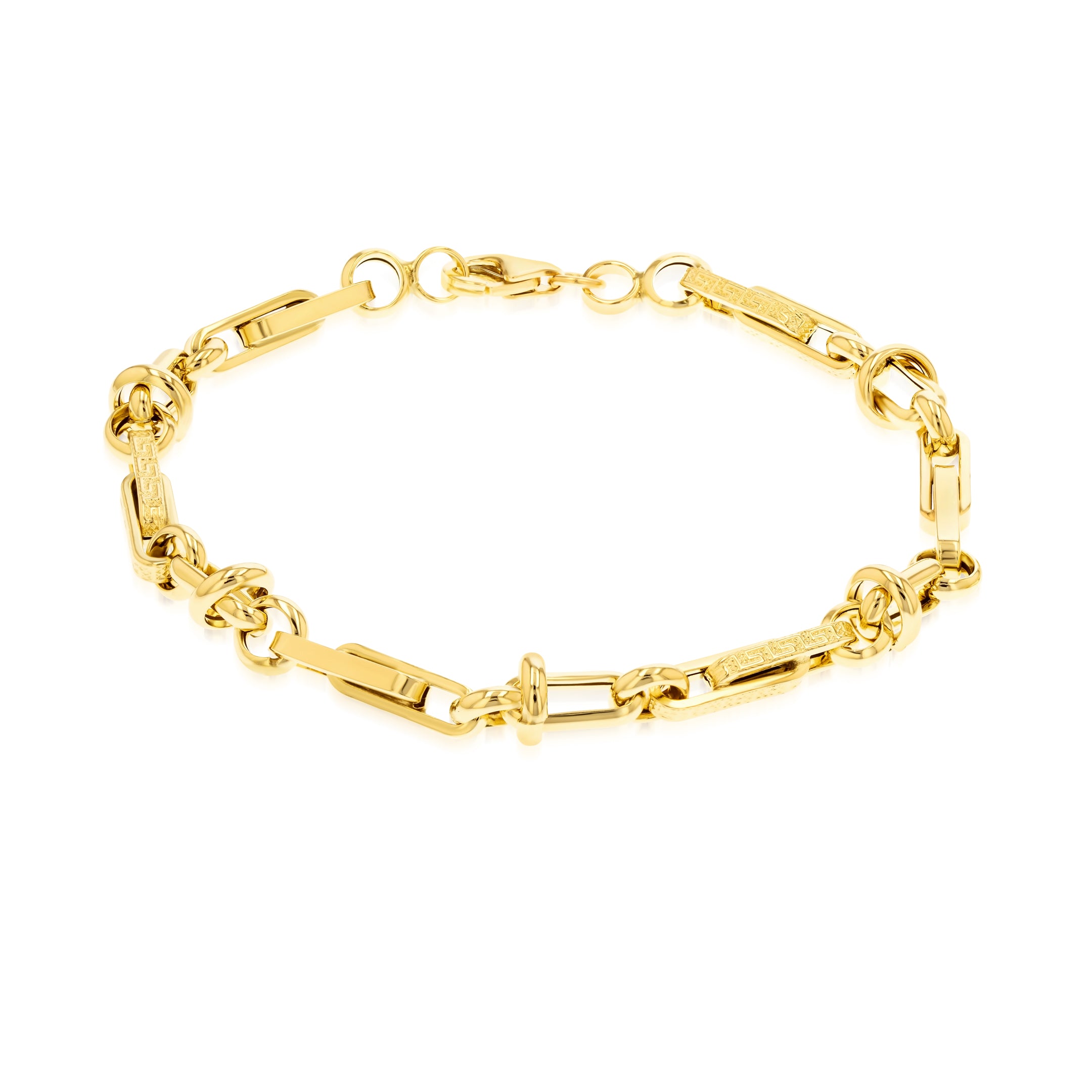 18K Pure Gold Elegant Linked Bracelet