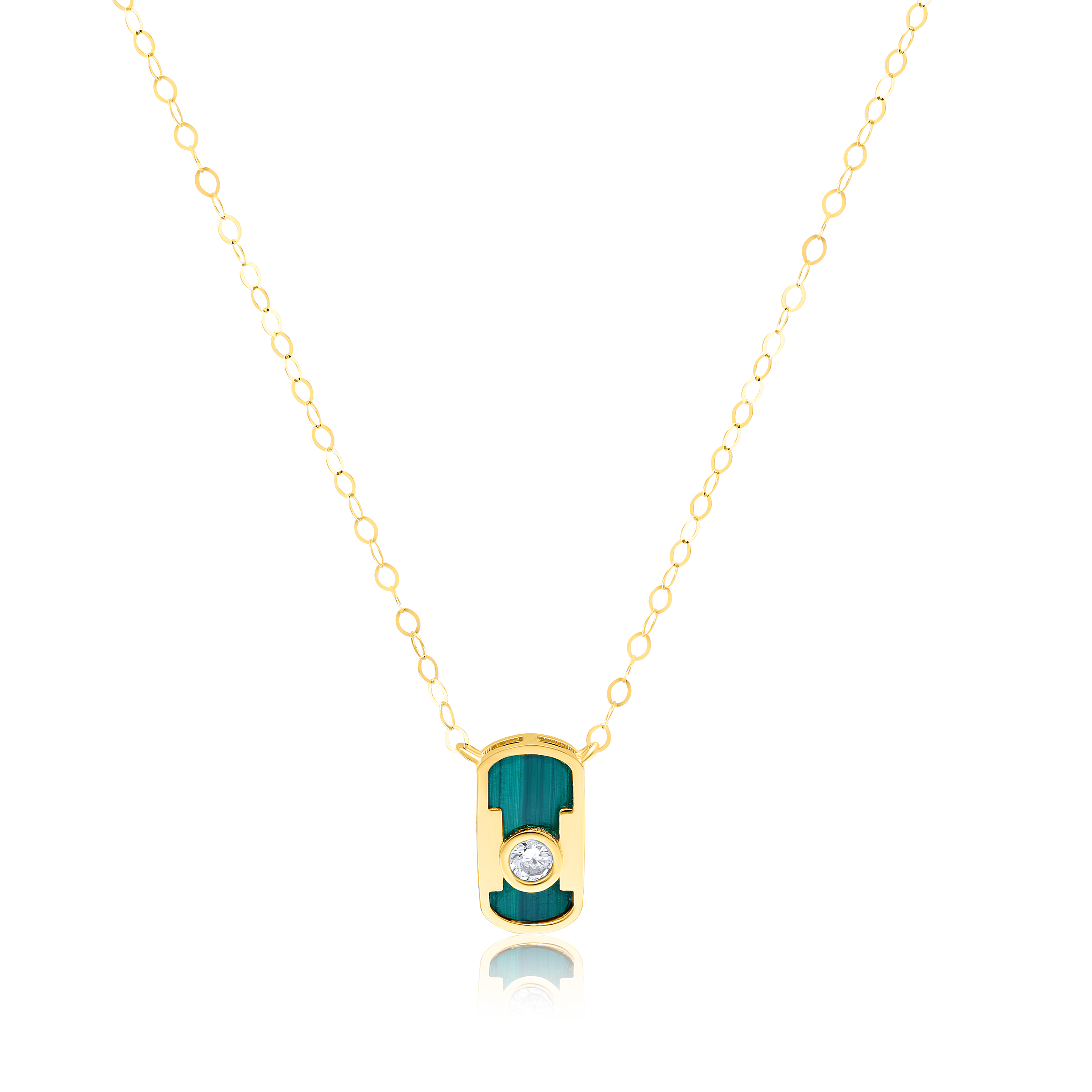 18K Pure Gold Green Stone Jewelry Set Talagold