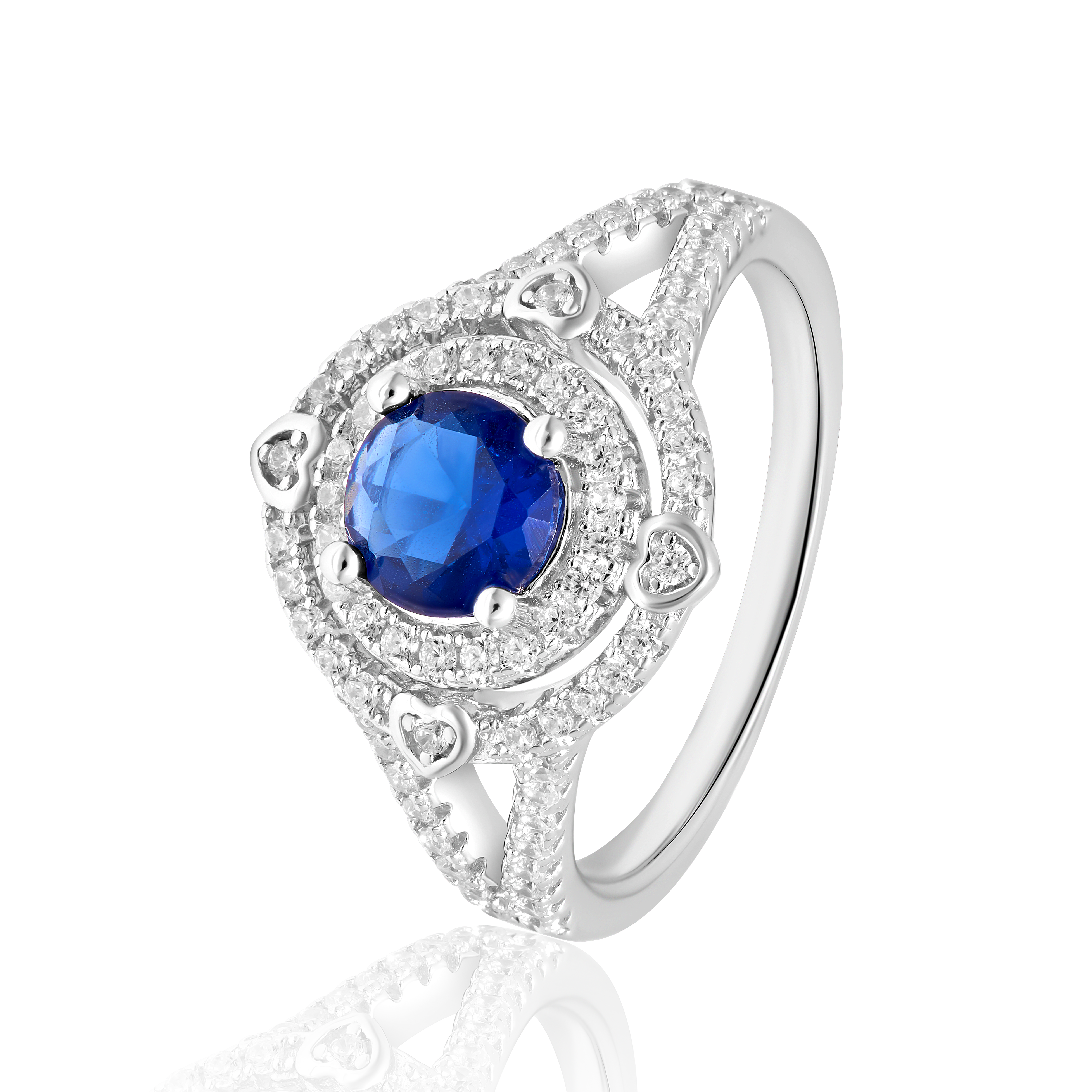 Real 925 Sterling Blue Stone Silver Rings