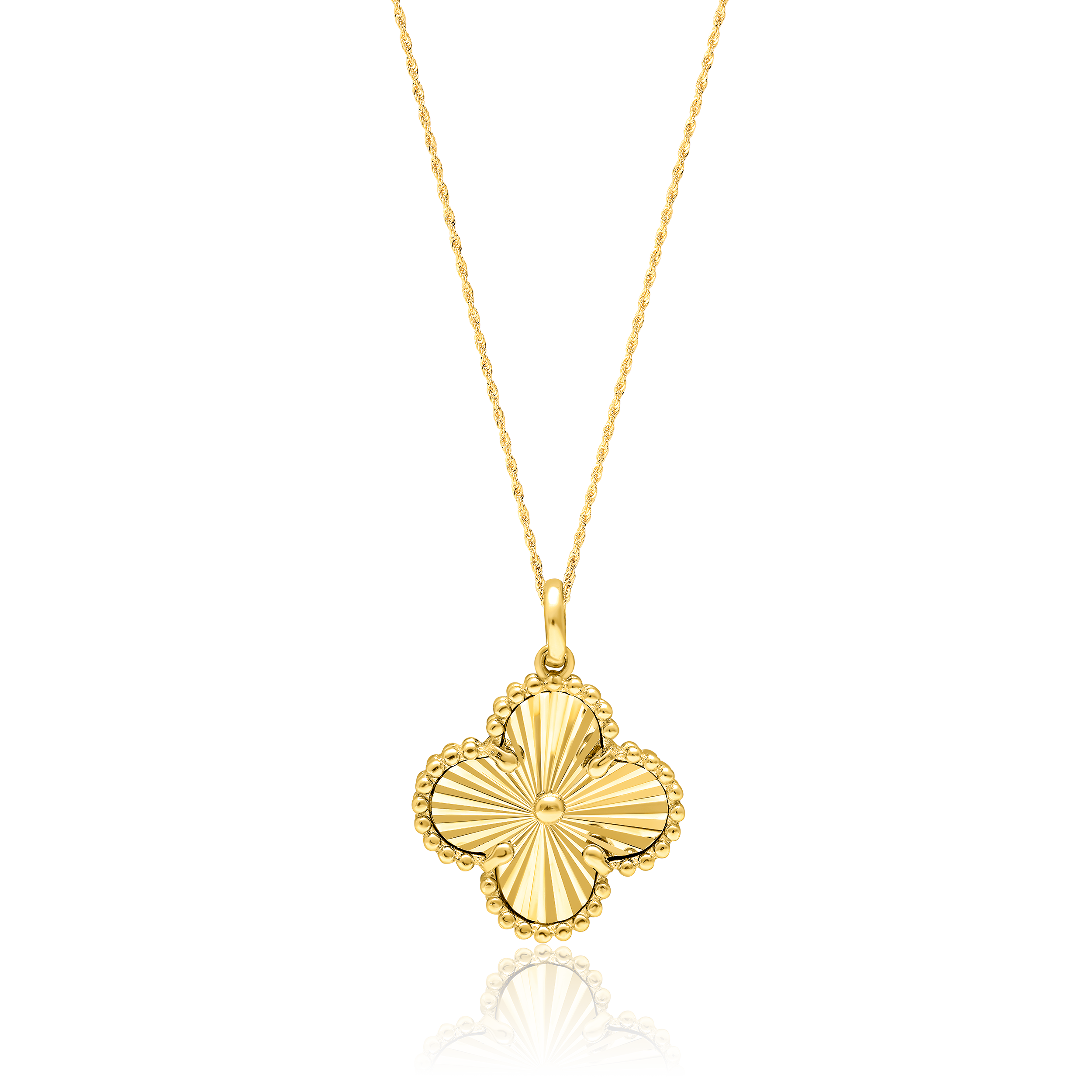 18K Pure Gold Flower Jewelry Set Talagold