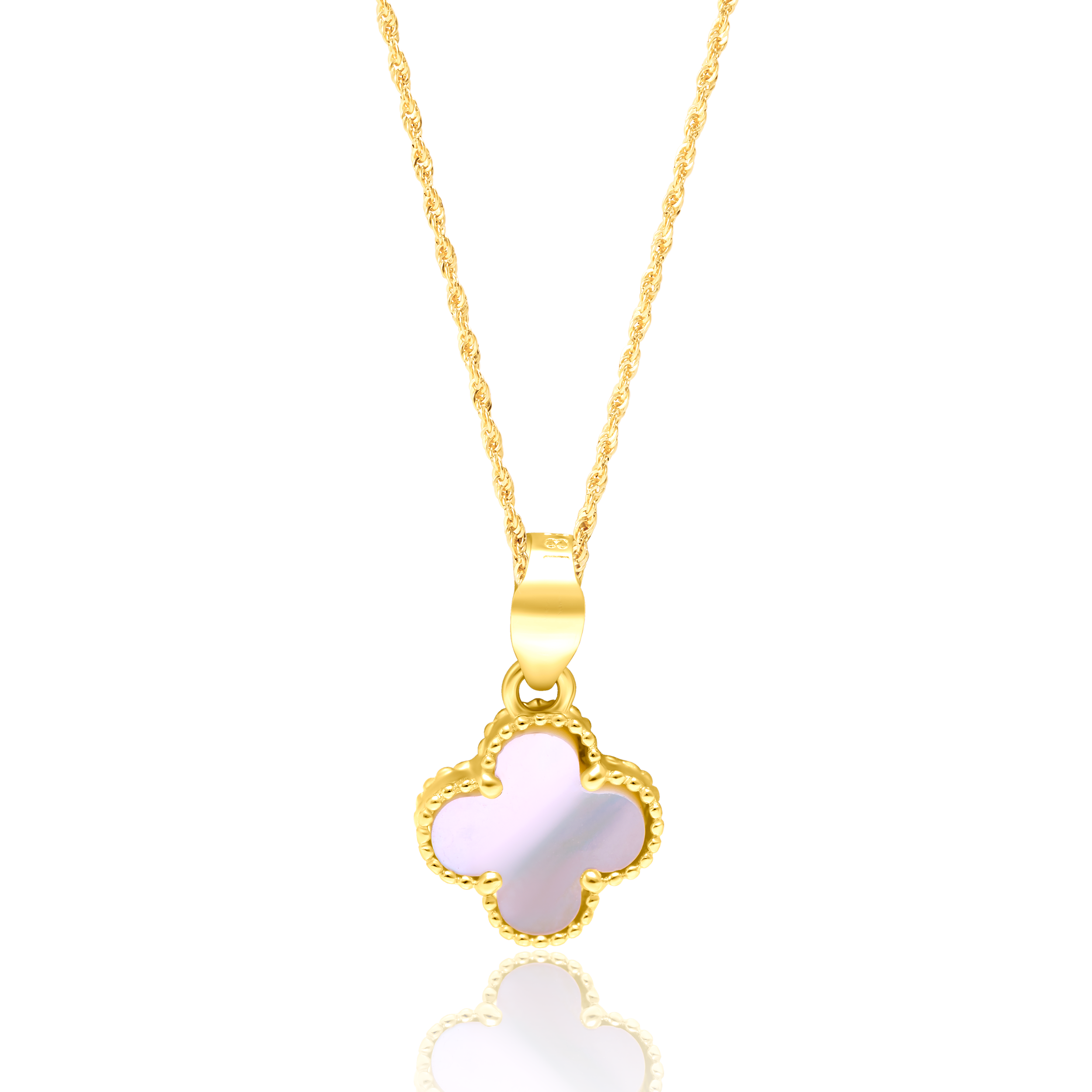 18K Pure Gold V.C Light Pink Jewelry Set Talagold