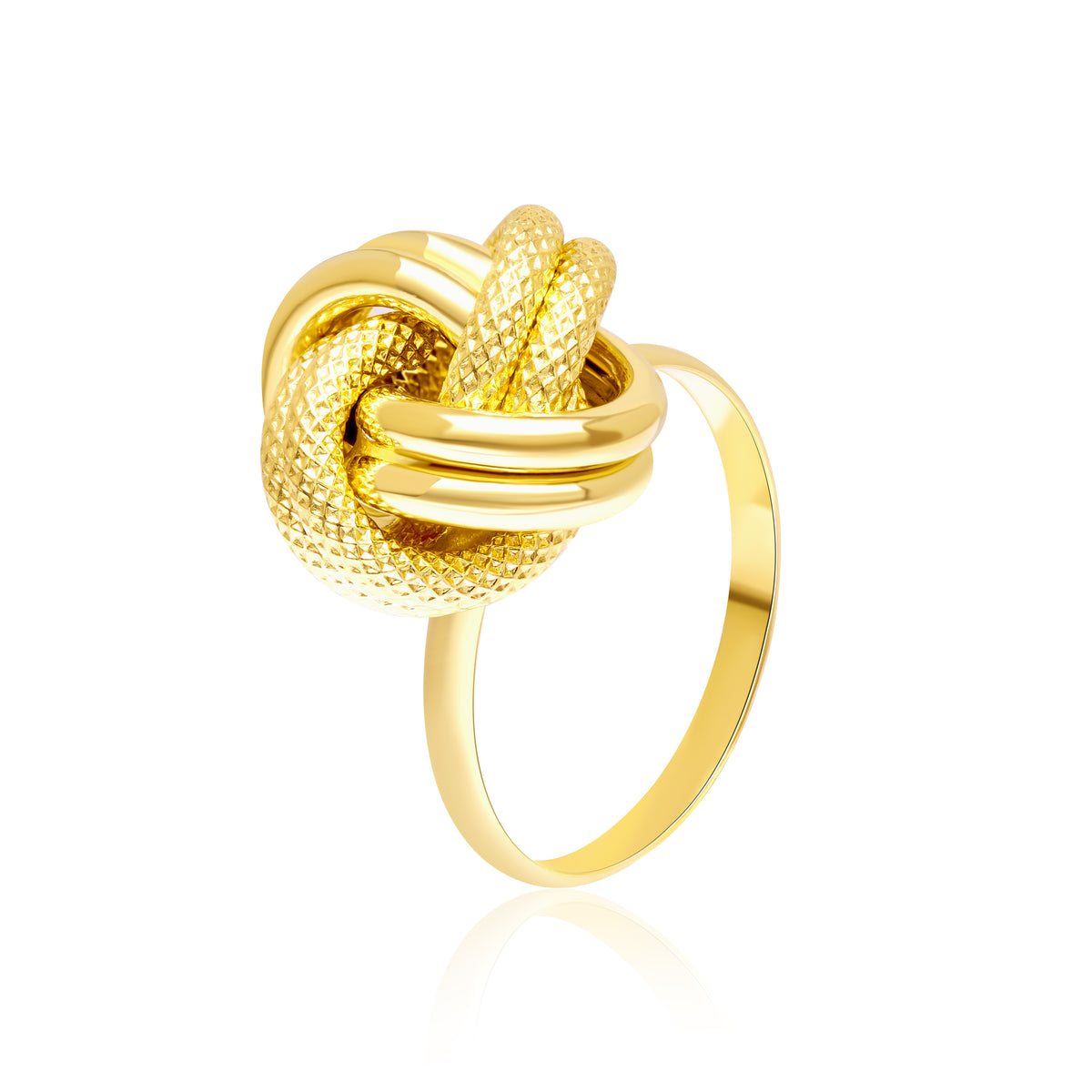 18K Pure Gold Twisted Knot Ring Talagold – Tala Gold Collection