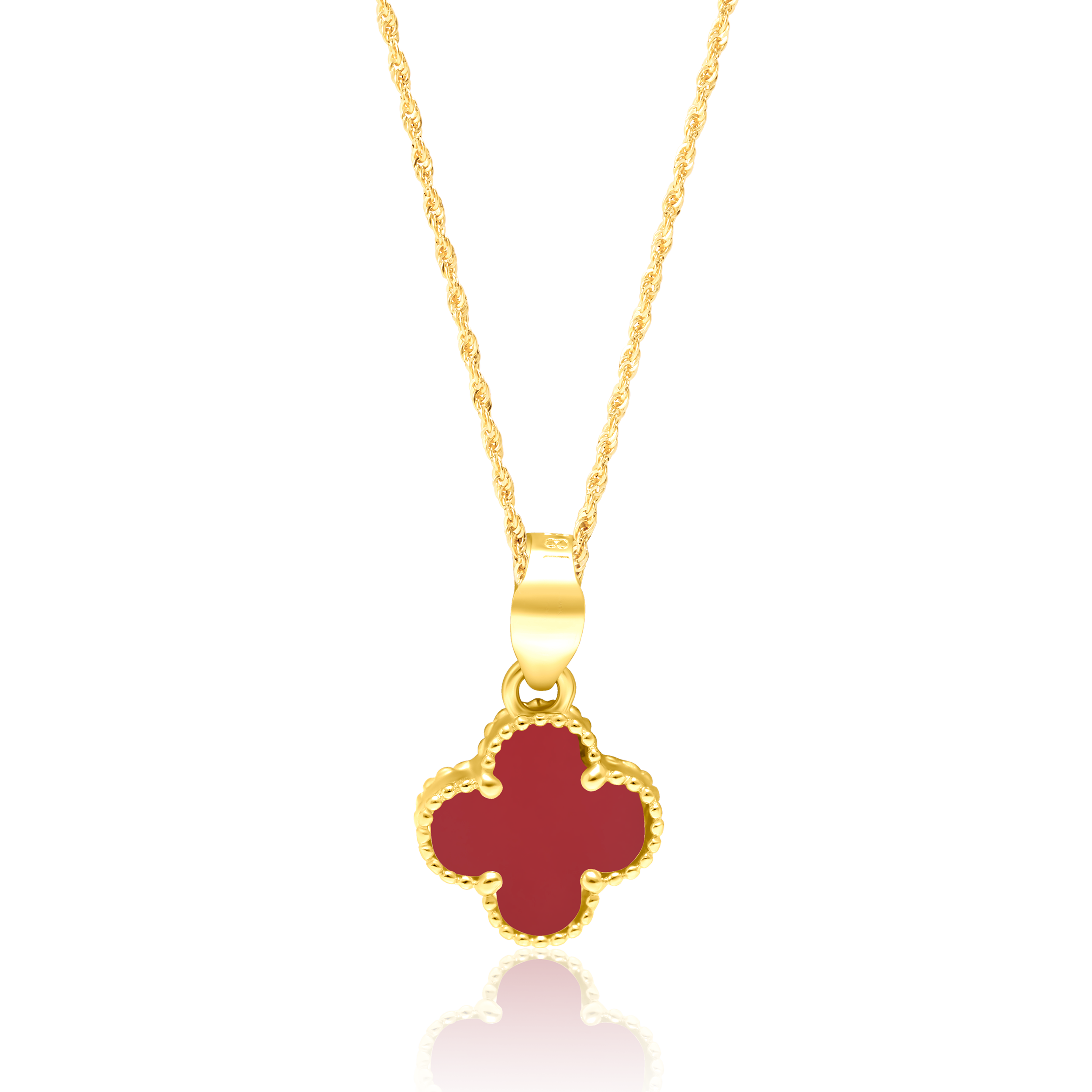 18K Pure Gold V.C Red Jewelry Set Talagold