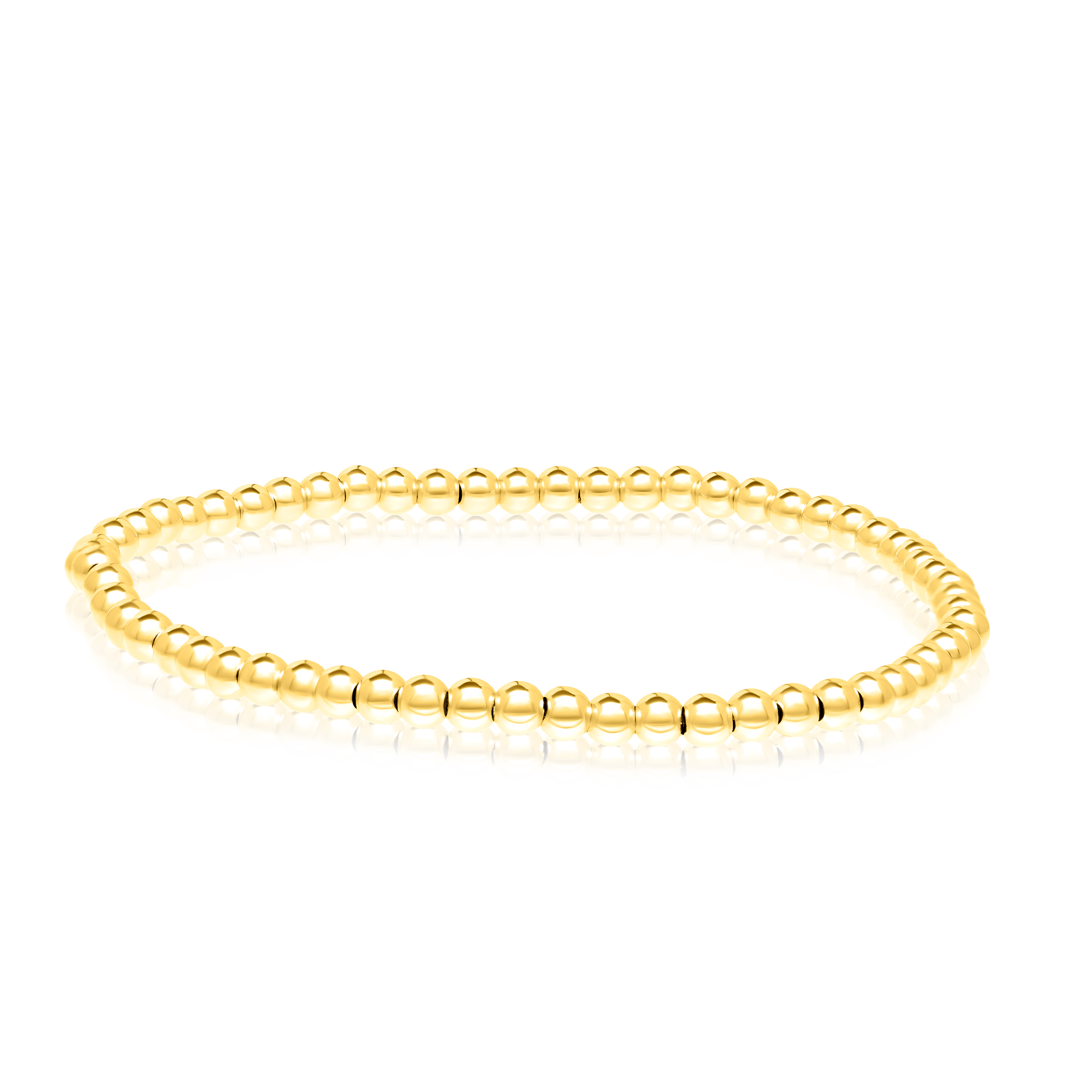 18K Pure Gold Elastic Seed Bangle