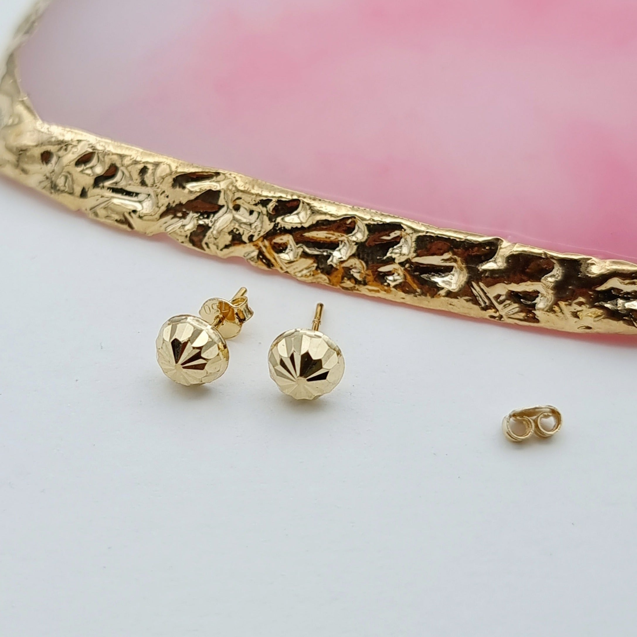Pure Gold Edge 18K Pure Gold Stud Earrings