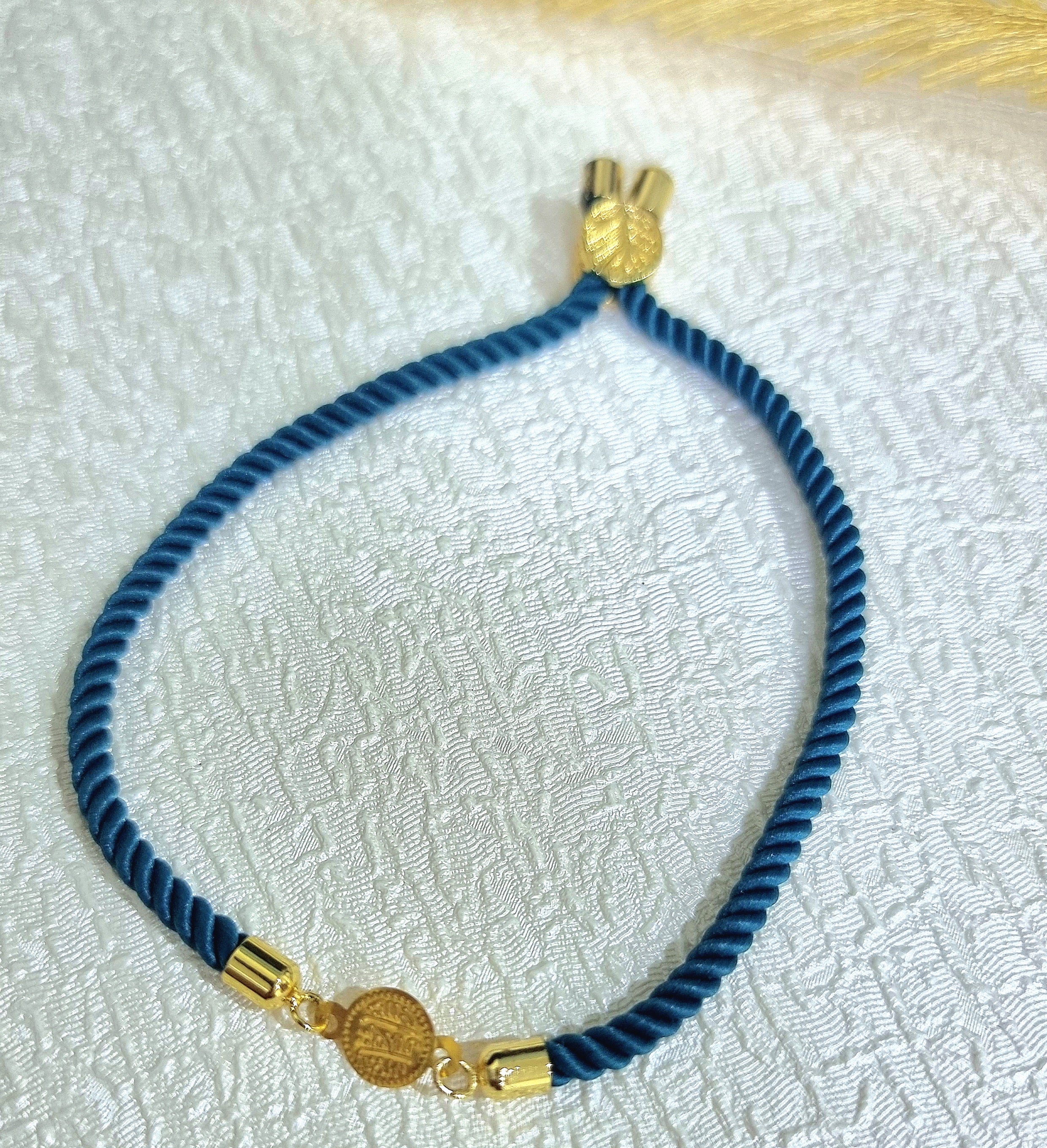 18K Pure Gold Thread Coin Bracelet