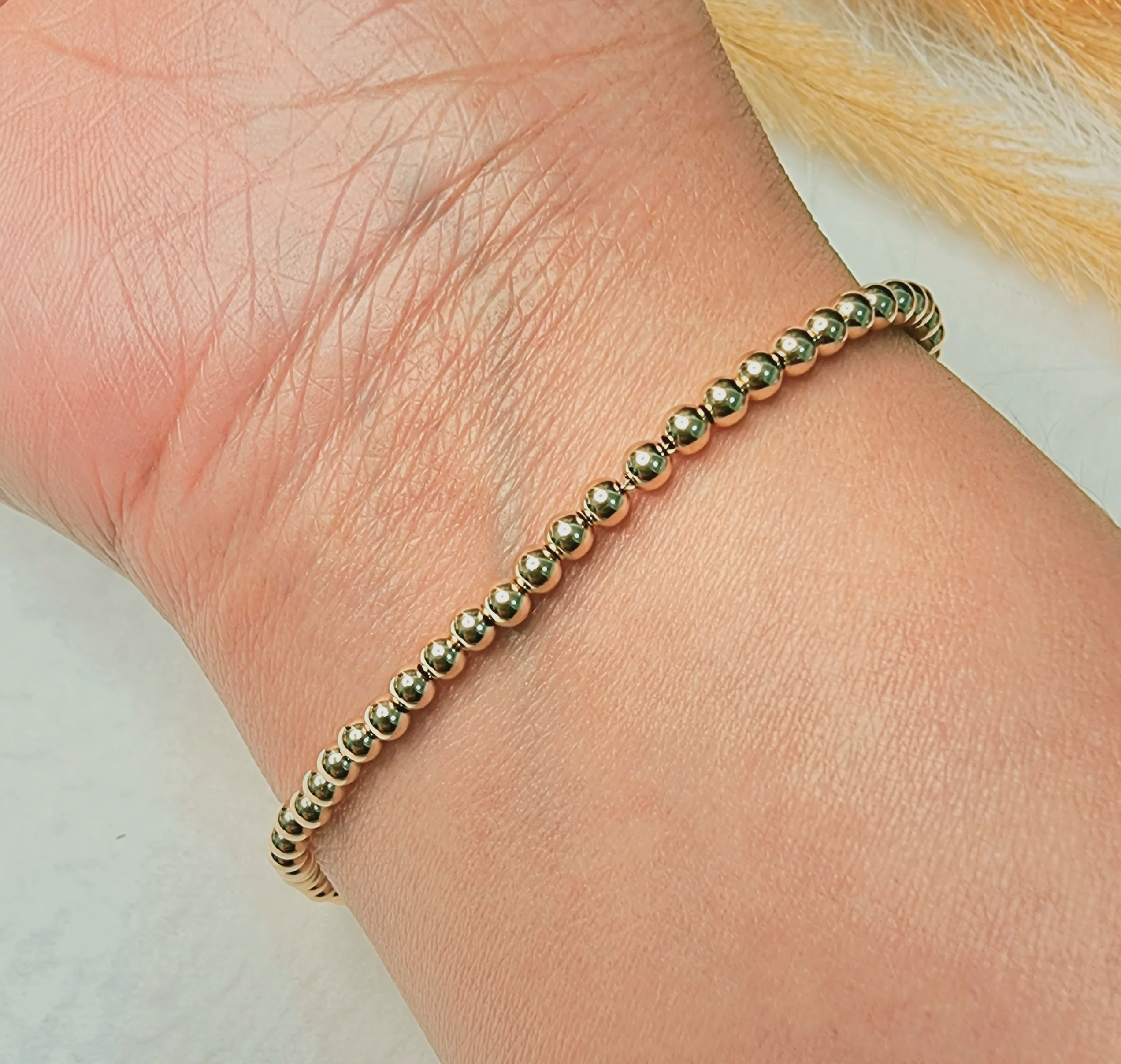 18K Pure Gold Seed Bracelet