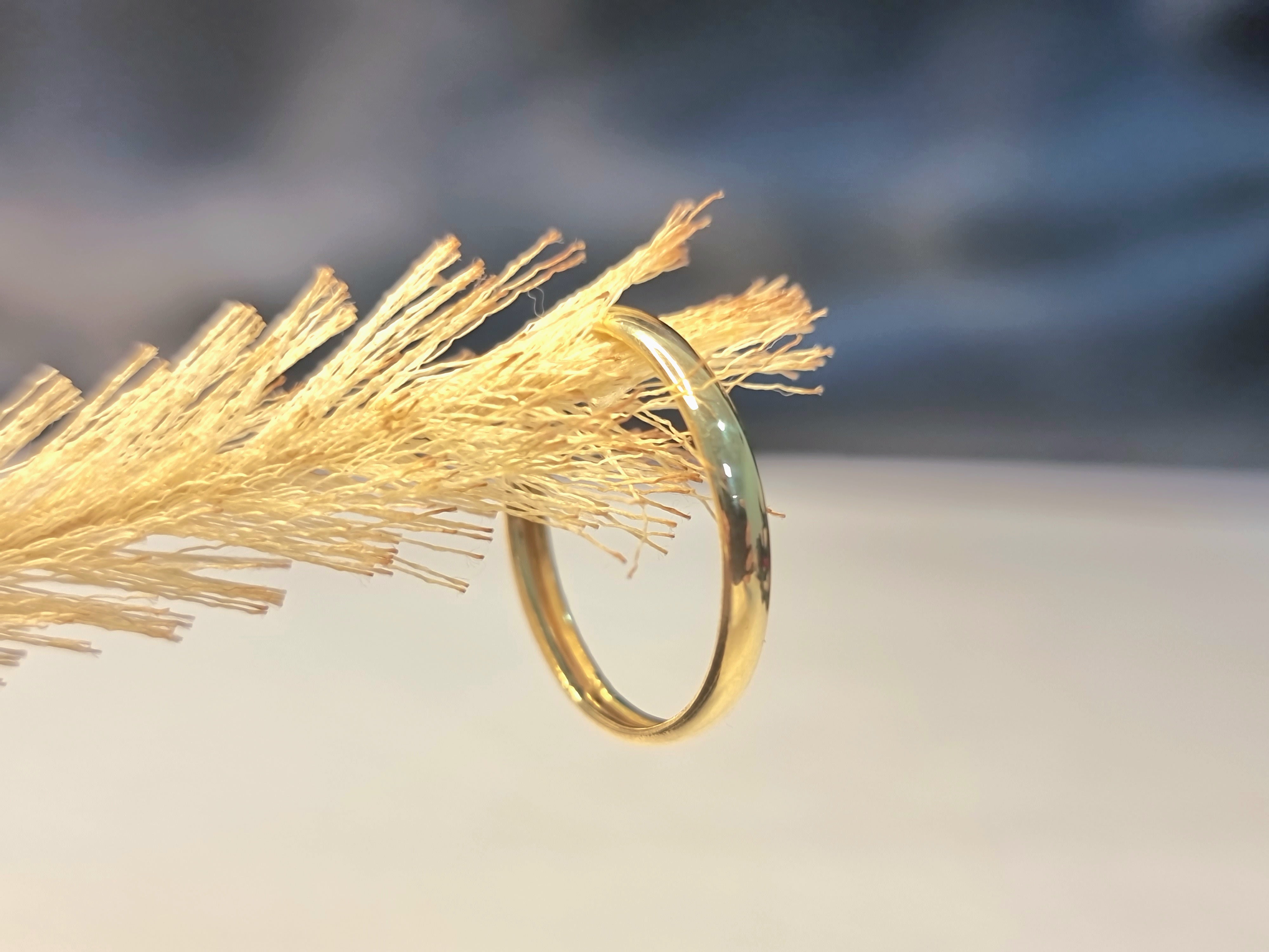 18K Pure Gold Plain Ring