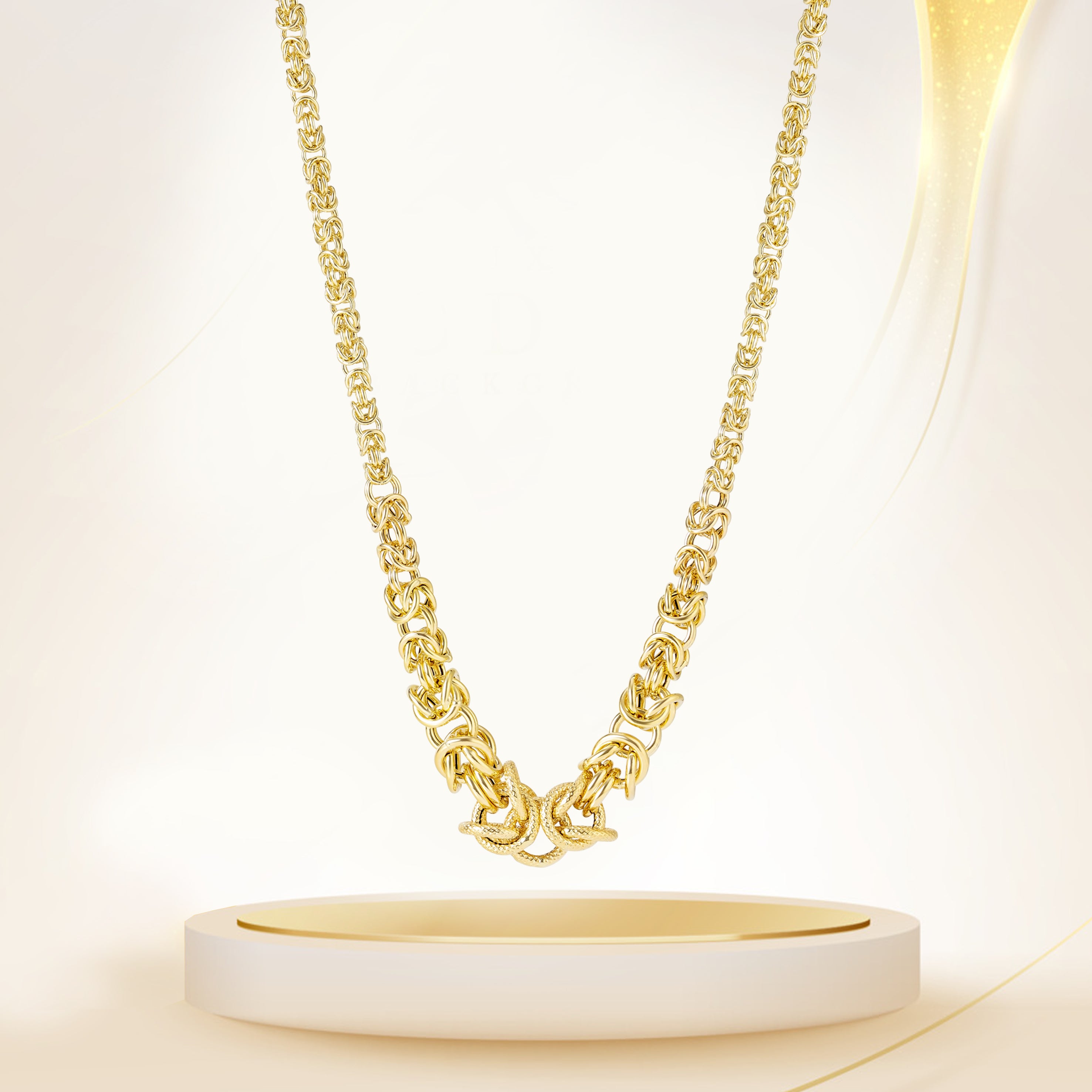 18K Pure Gold Elegant Linked Chain