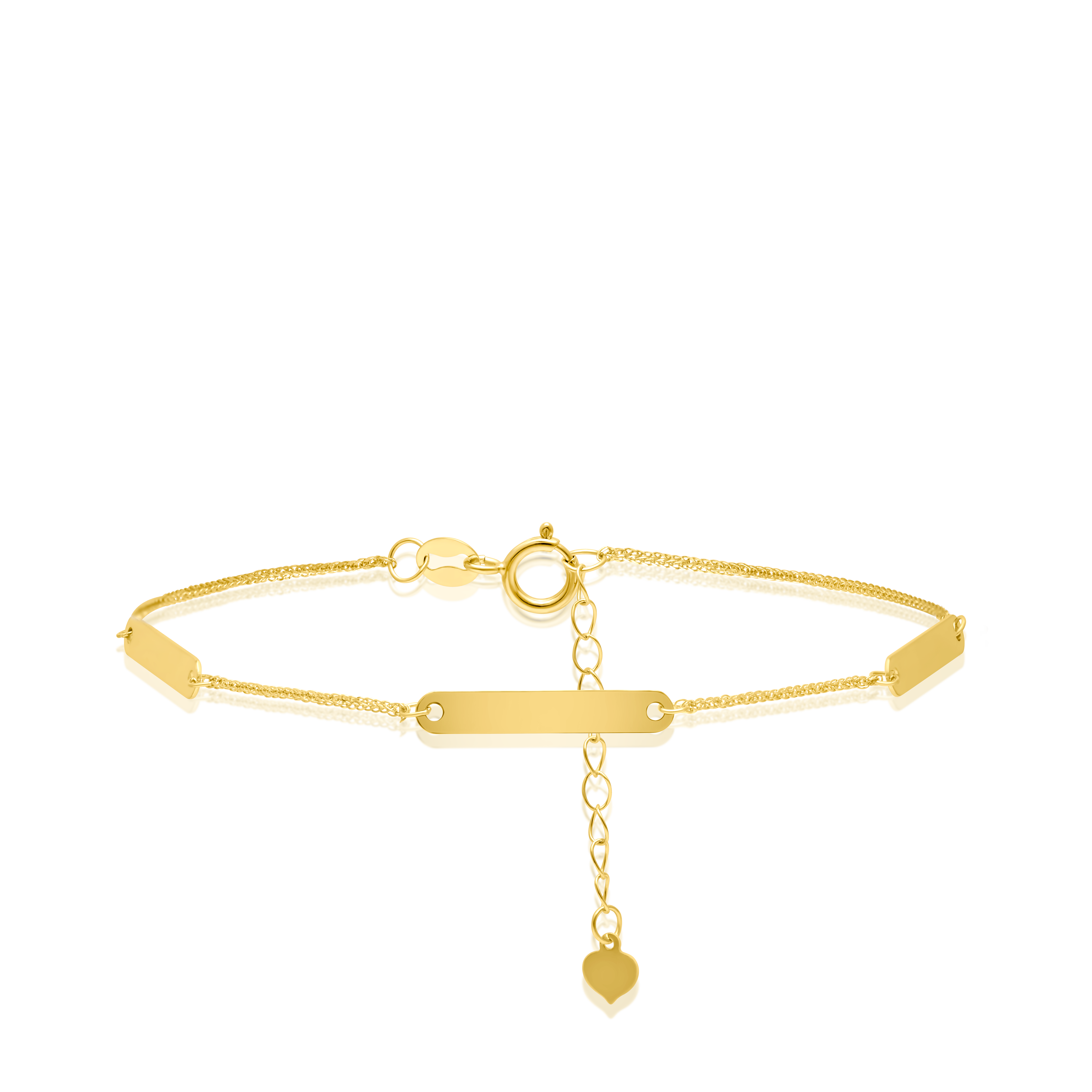 18K Pure Gold Long Linked Bracelet