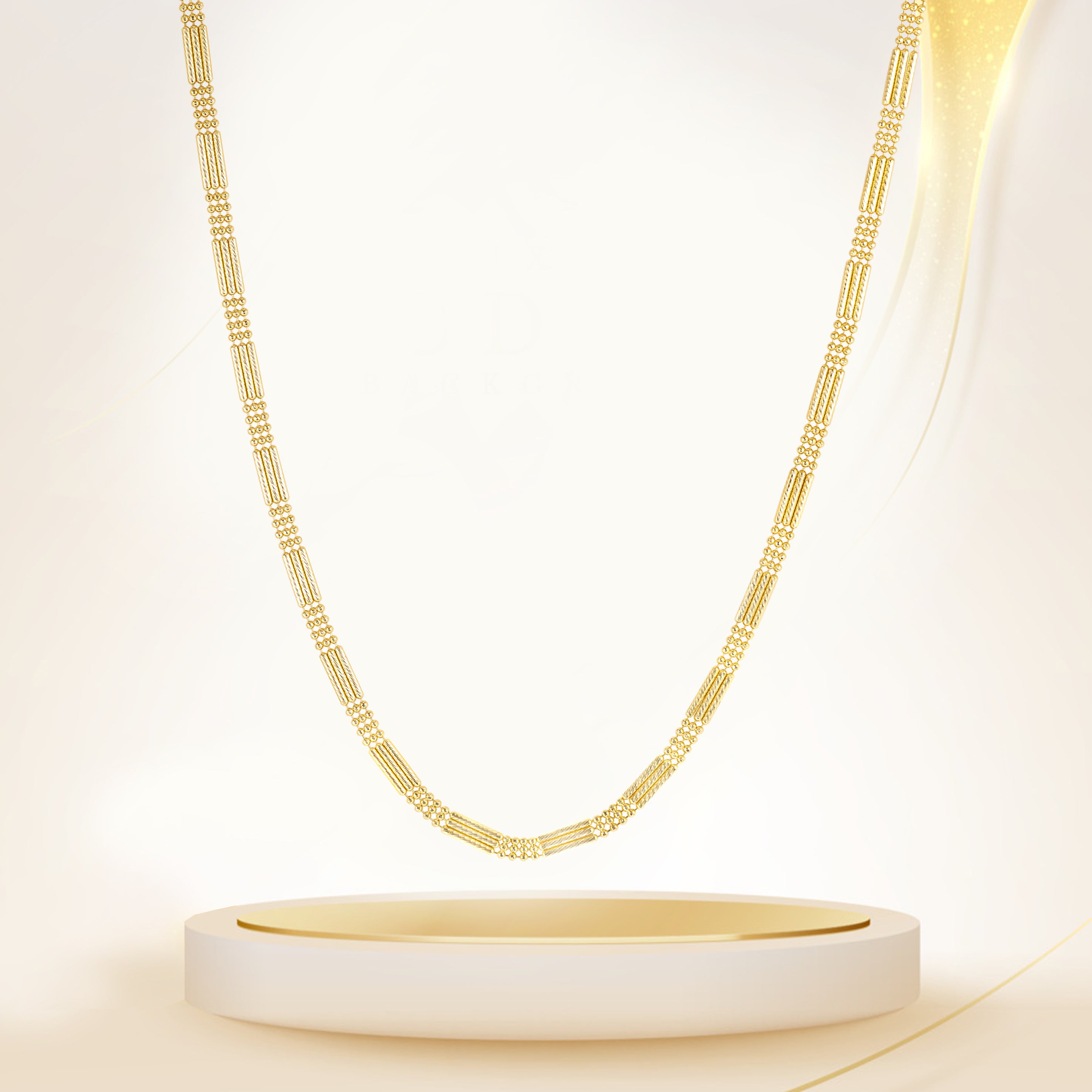 18K Pure Gold 1 Color Layer Seed Chain