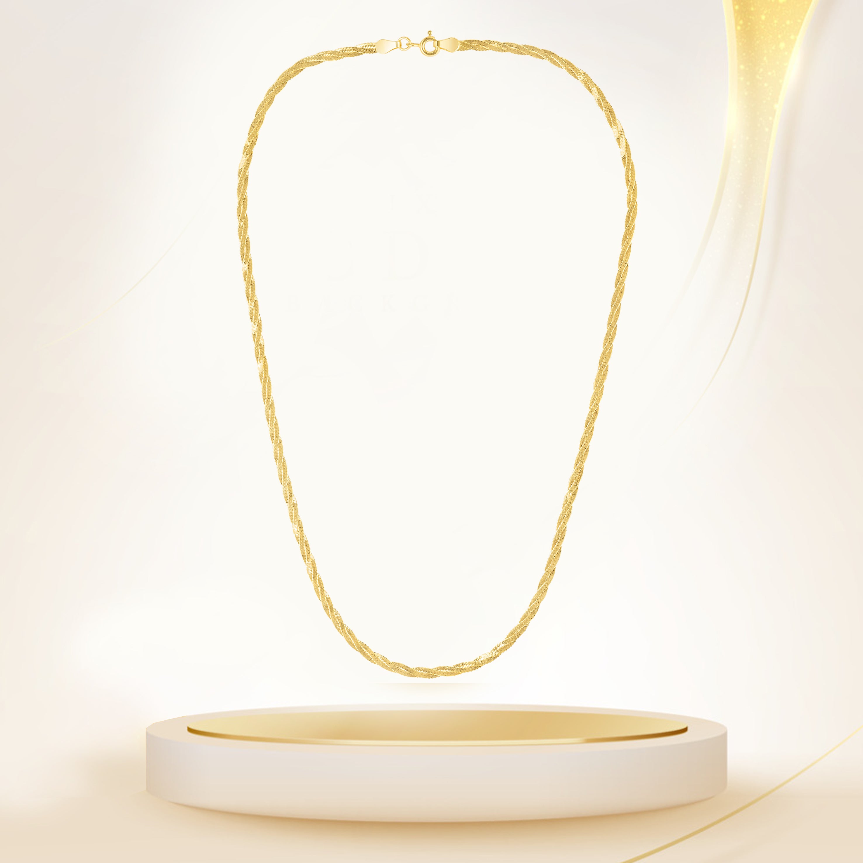 18K Pure Gold Twisted Rope Chain