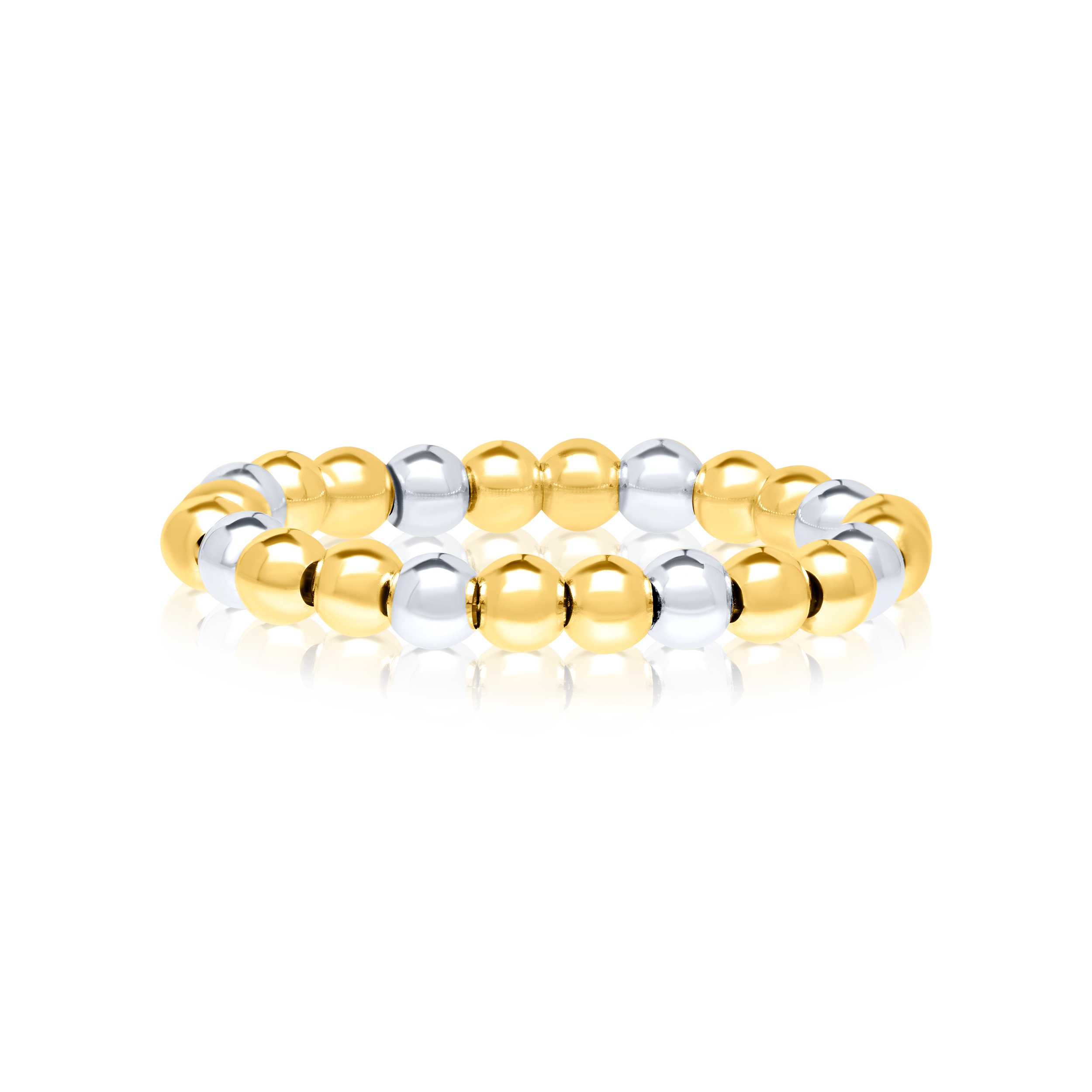 18K Pure Gold 2 Color Seed Ring