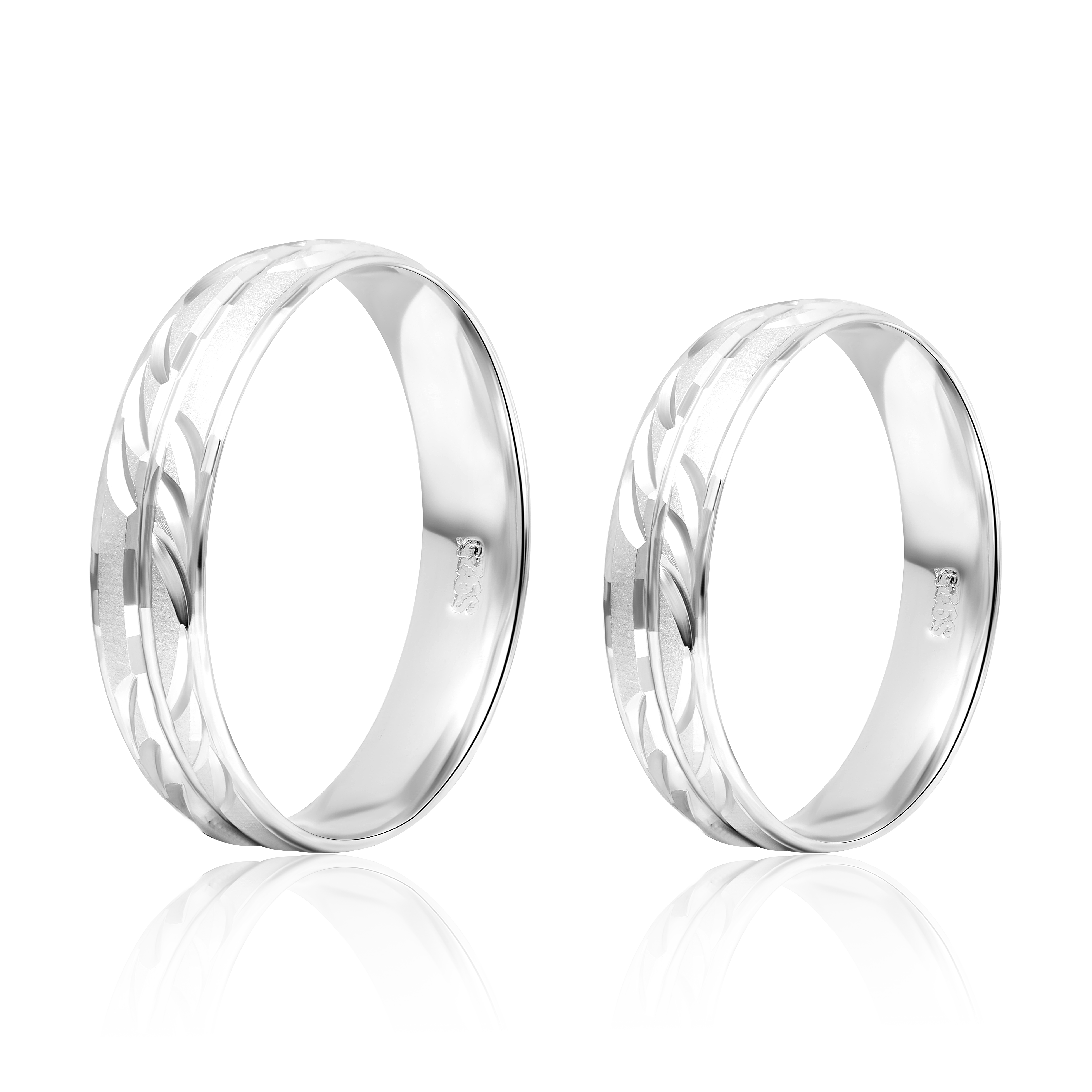 Real 925 Sterling Silver Couple Rings