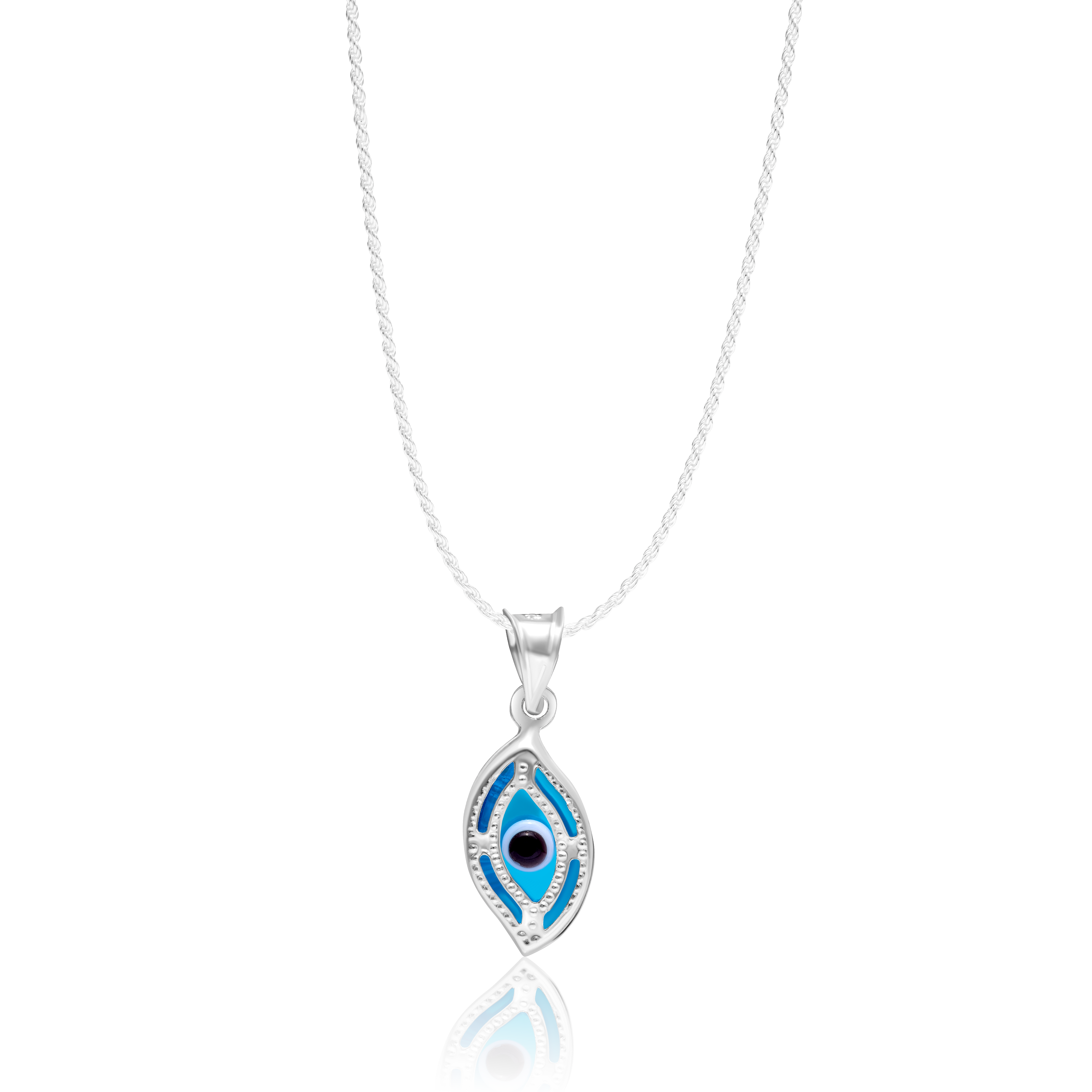 Real 925 Sterling Evil Eye Silver Necklace