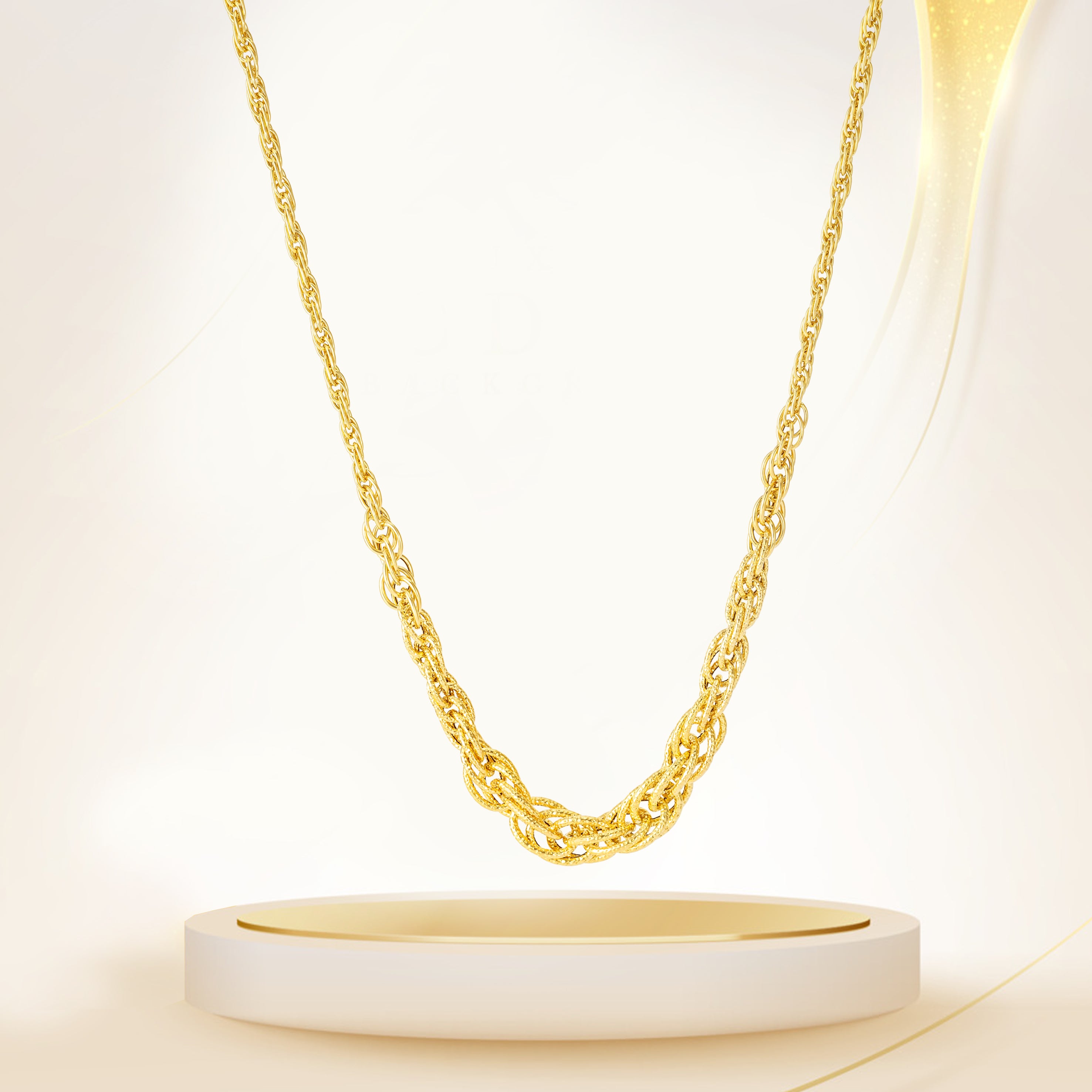 18K Pure Gold Elegant Linked Chain