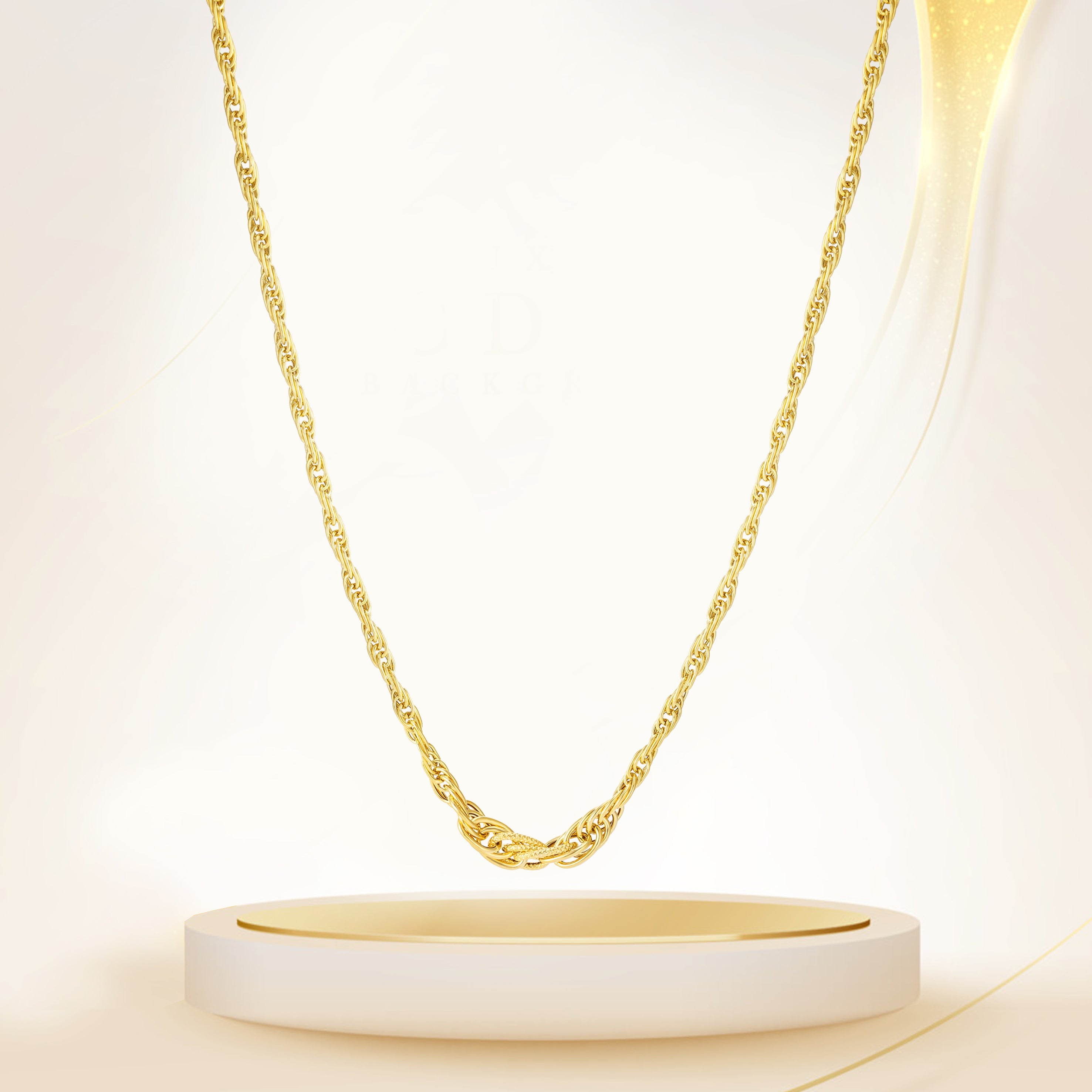 18K Pure Gold 1MM Rope Chain | 18K Gold Chain | 18K Gold Jewelry