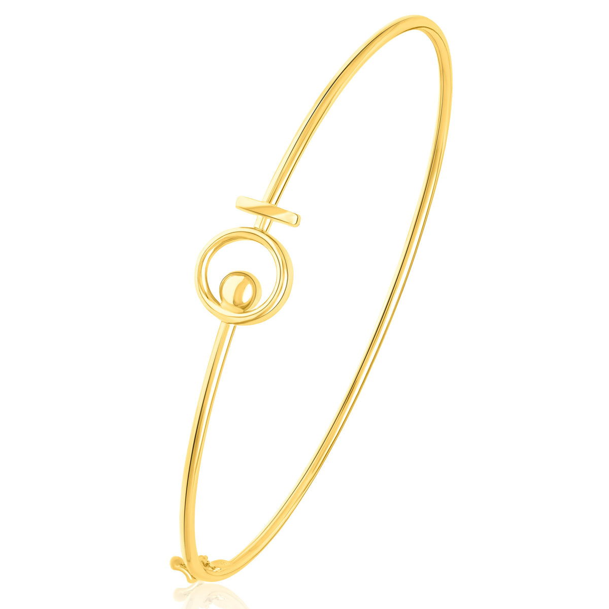 18K Pure Gold Round Bangle Talagold