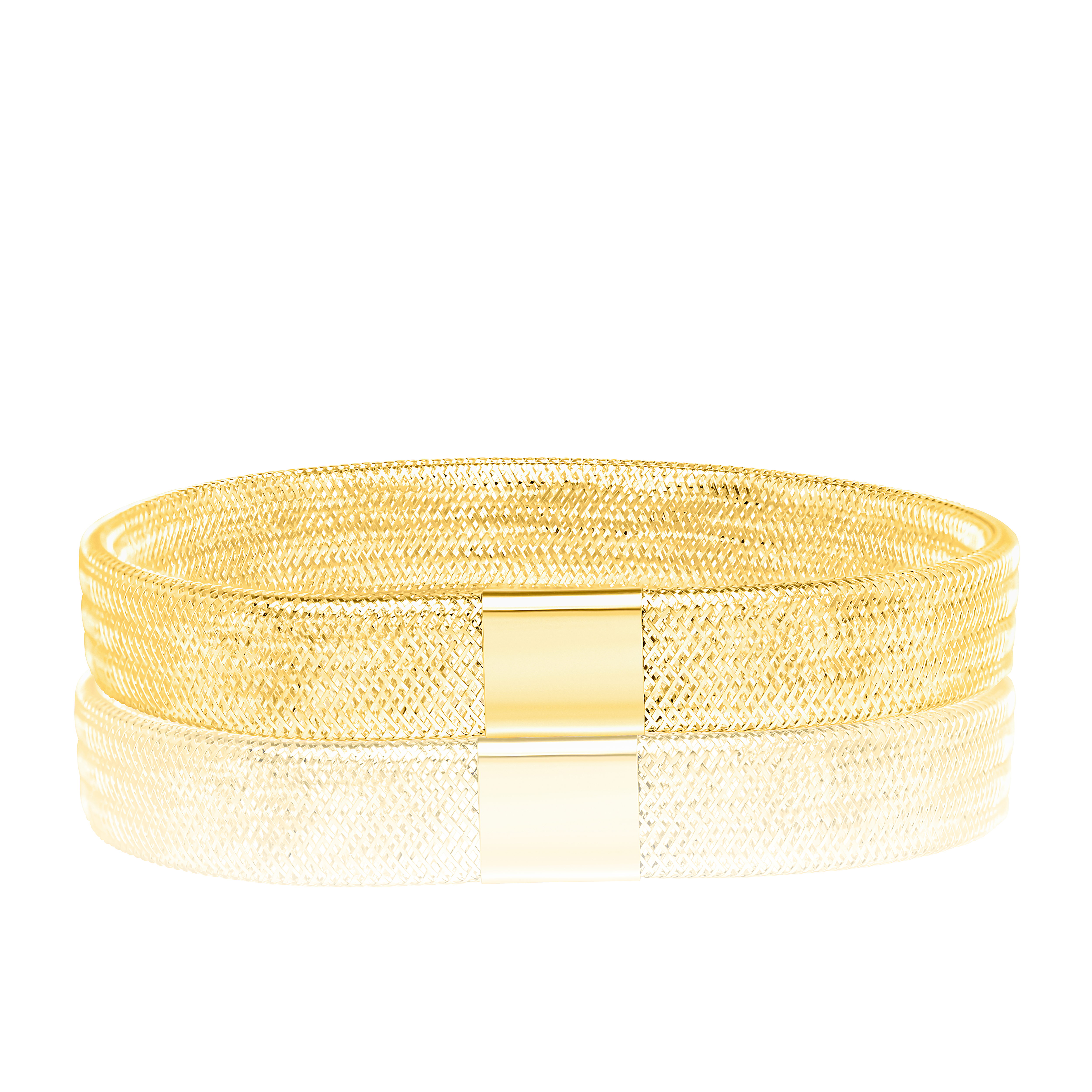 18K Pure Gold Elastic Bangle