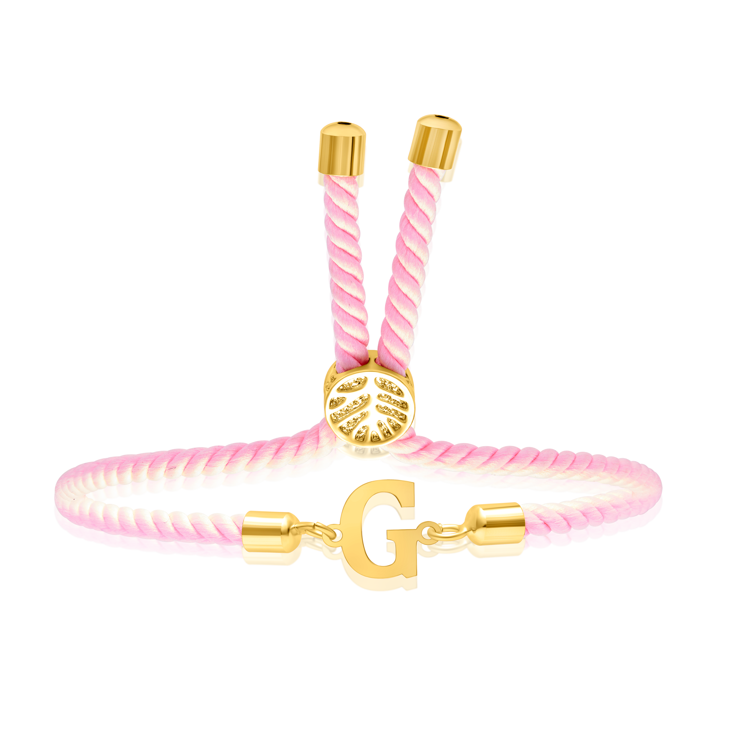 18K Pure Gold Thread Adjustable Letter G Bracelet