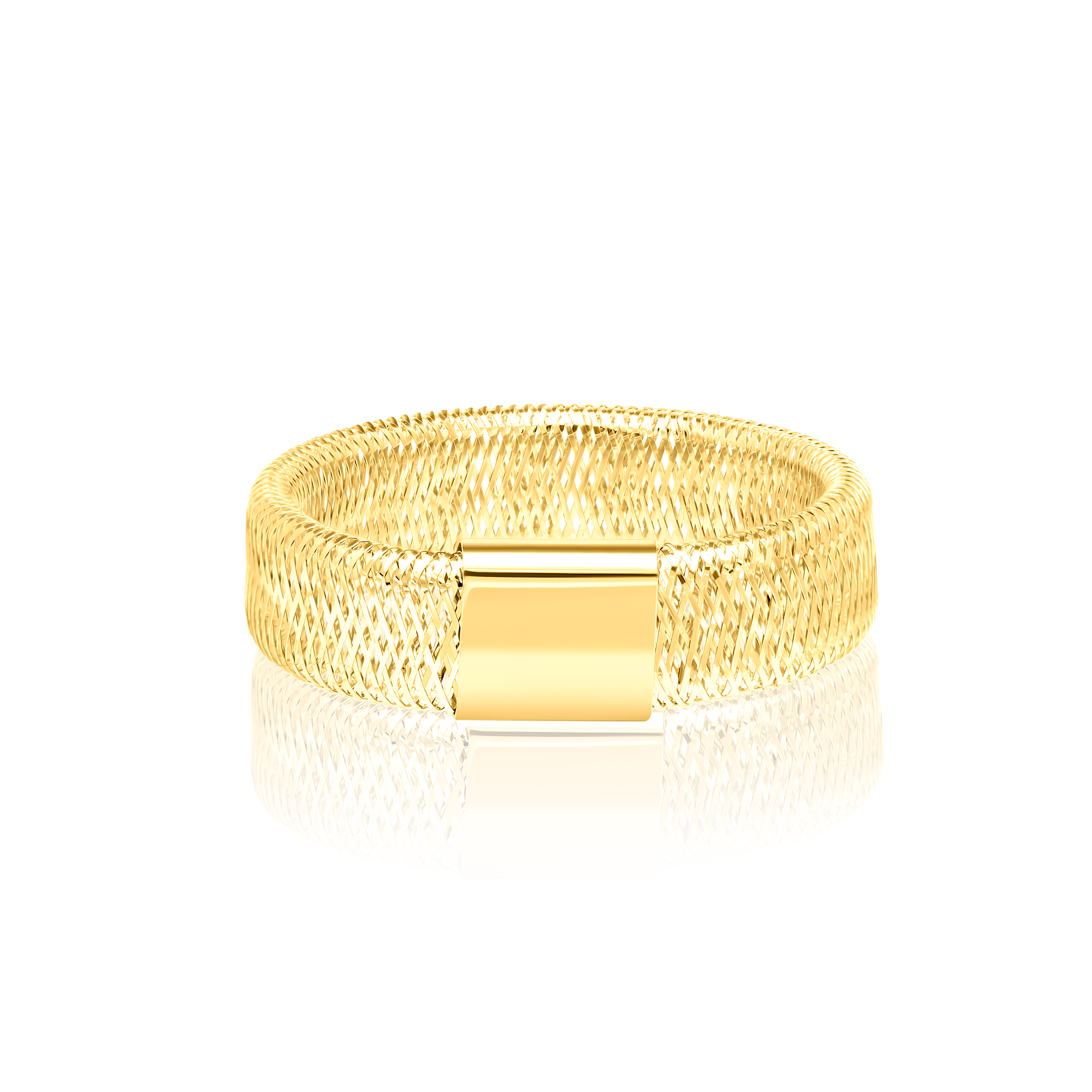 18K Pure Gold Elastic Ring