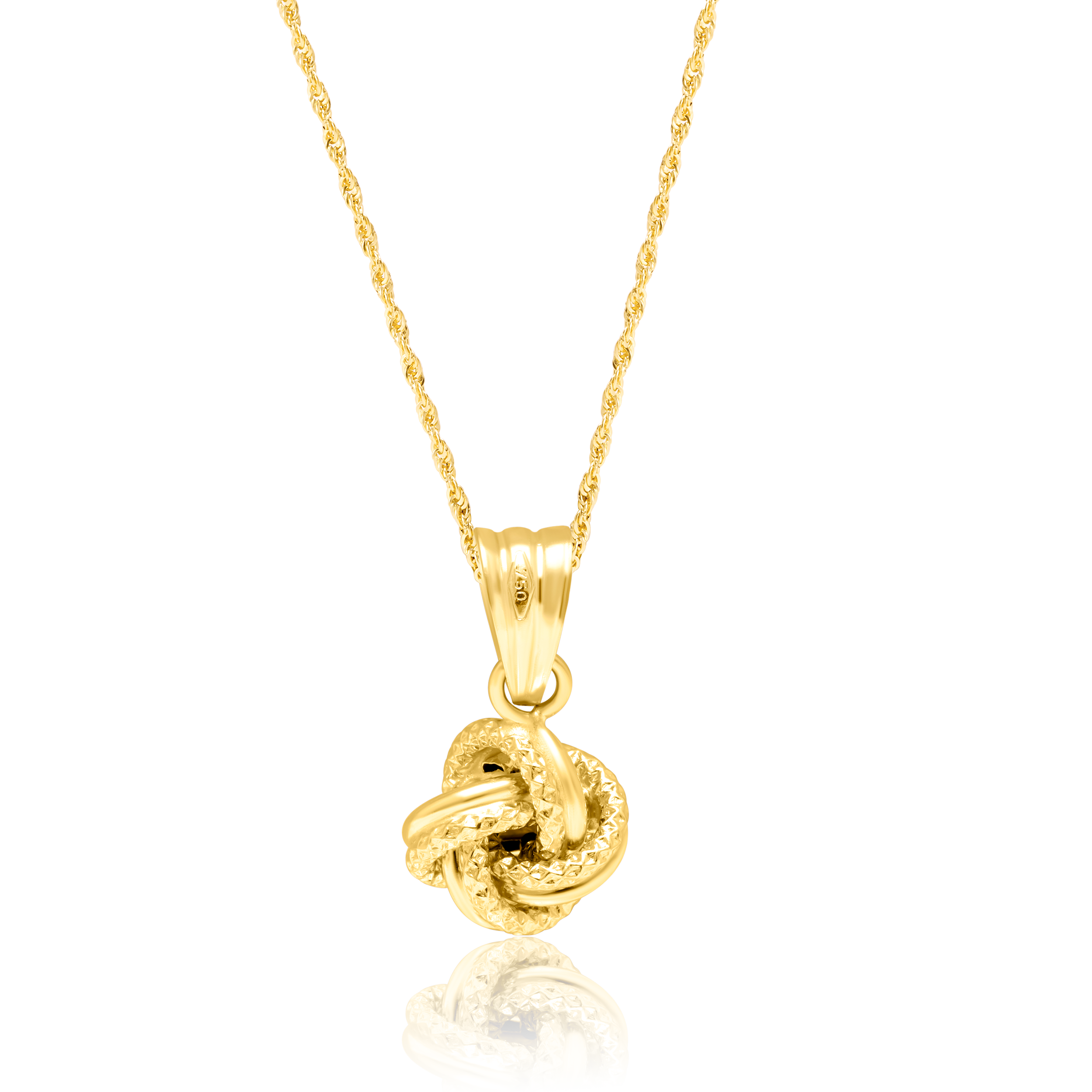 18K Pure Gold Twisted Knot Jewelry Set Talagold