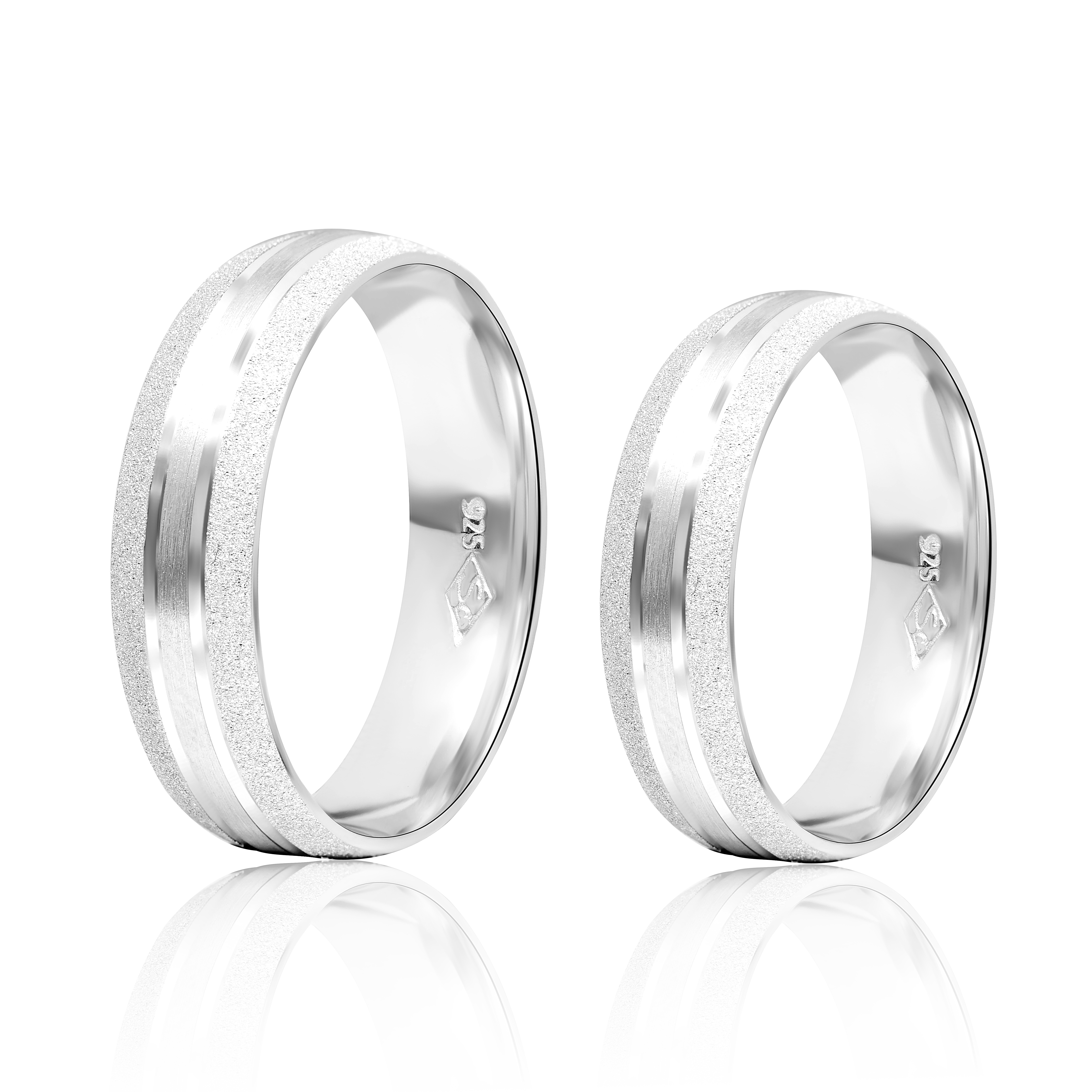 Real 925 Sterling Silver Couple Rings