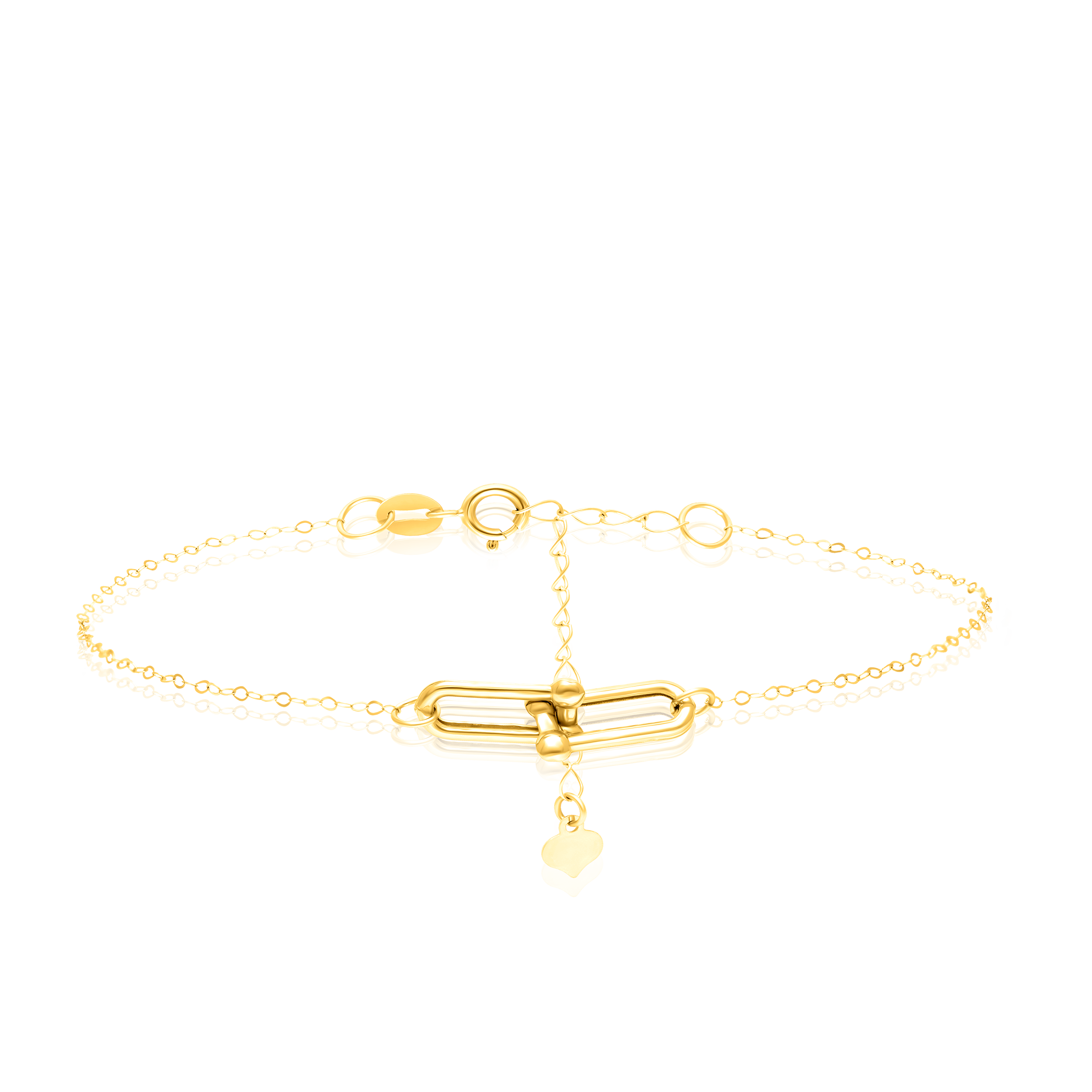 18K Pure Gold U-Linked Bracelet