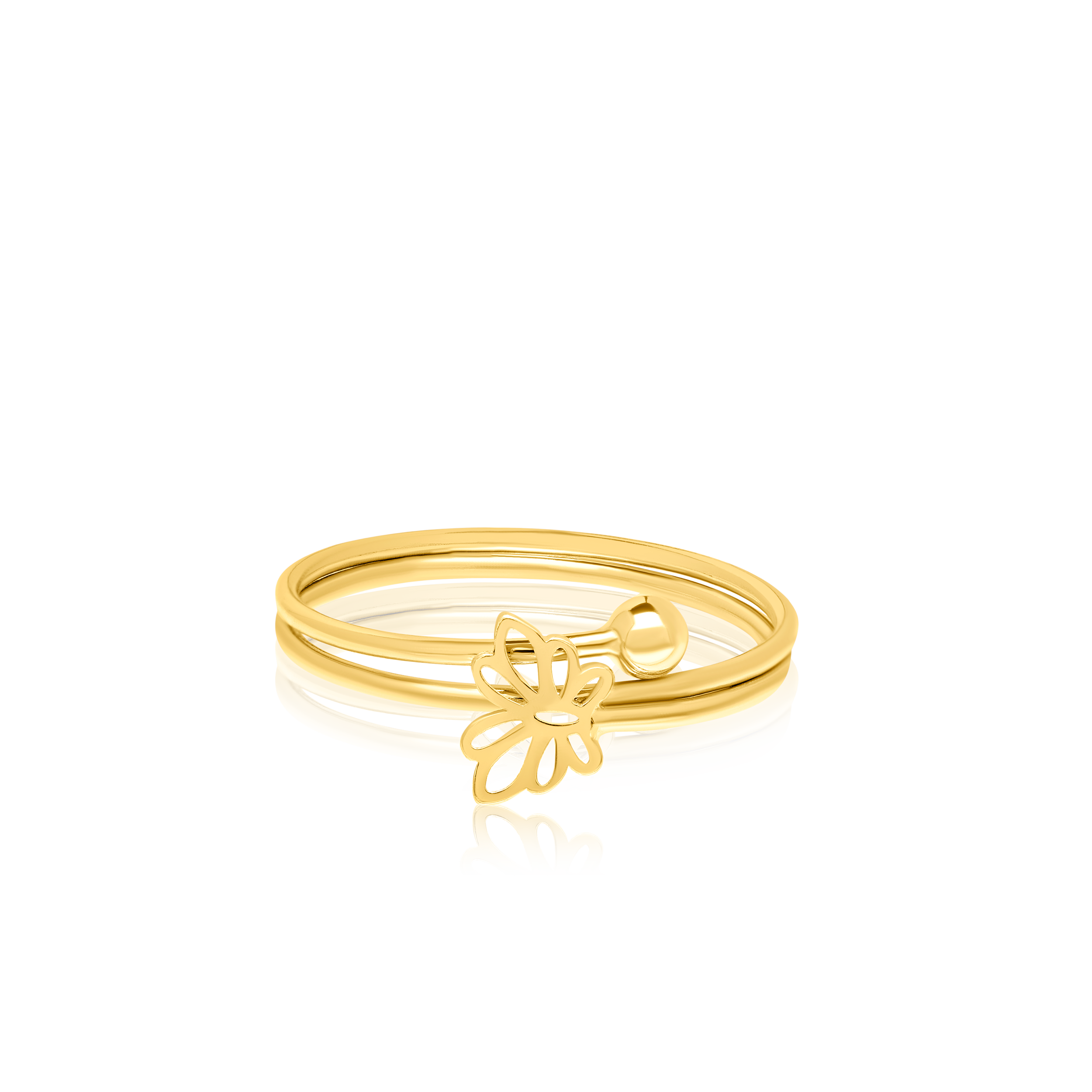18K Pure Gold Butterfly Ring