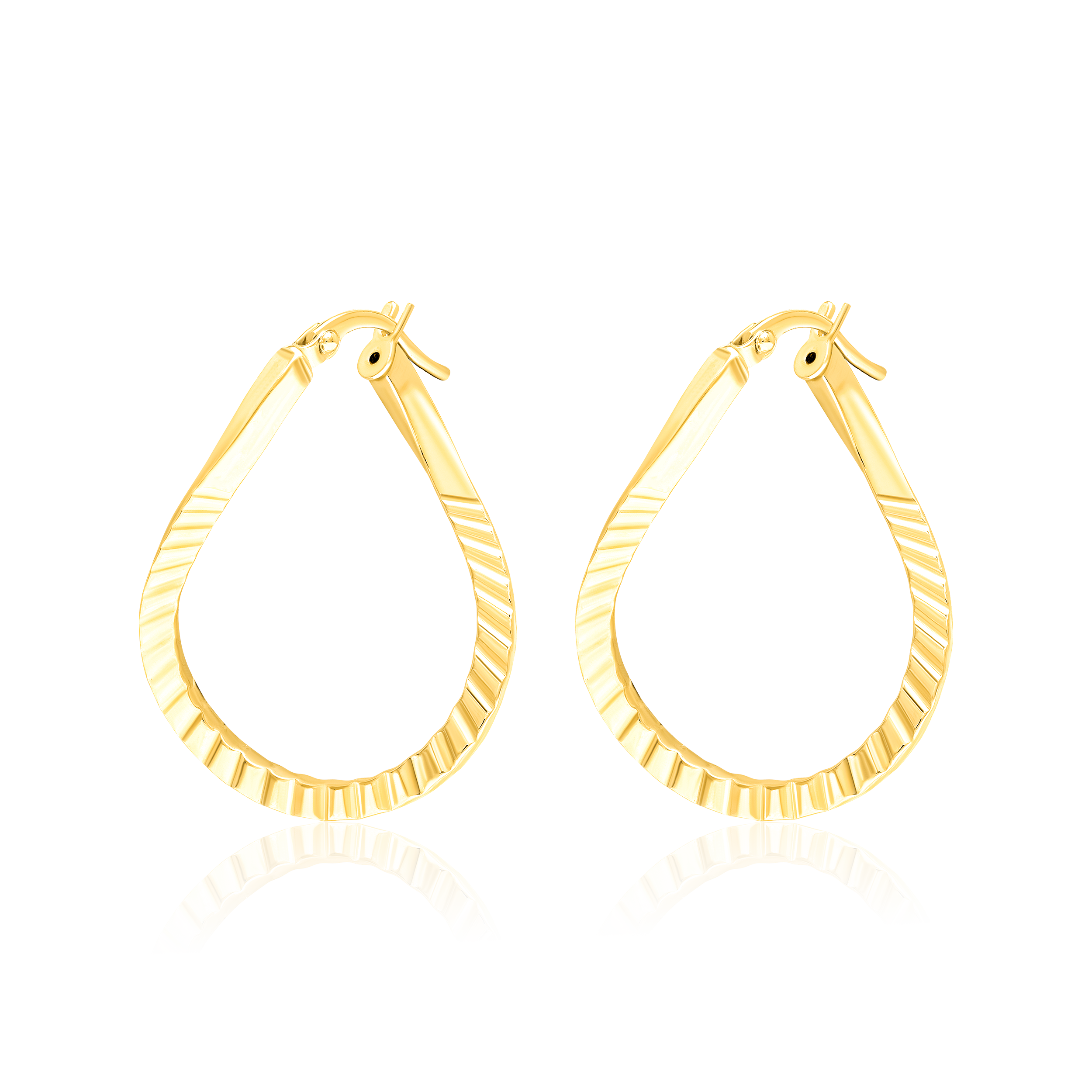 18K Pure Gold Oval Jewelry Set Talagold