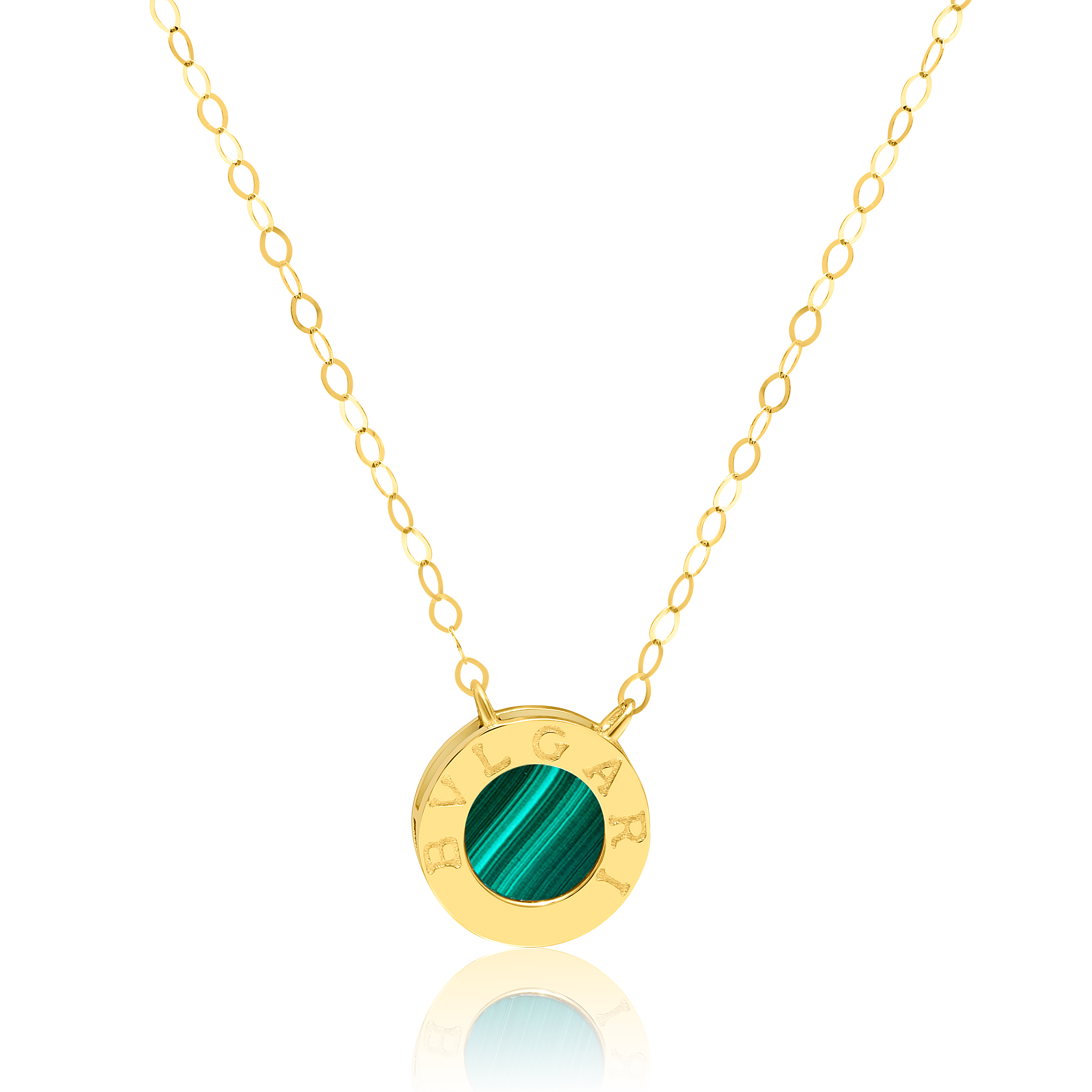 18K Pure Gold Green Round Jewelry Set Talagold