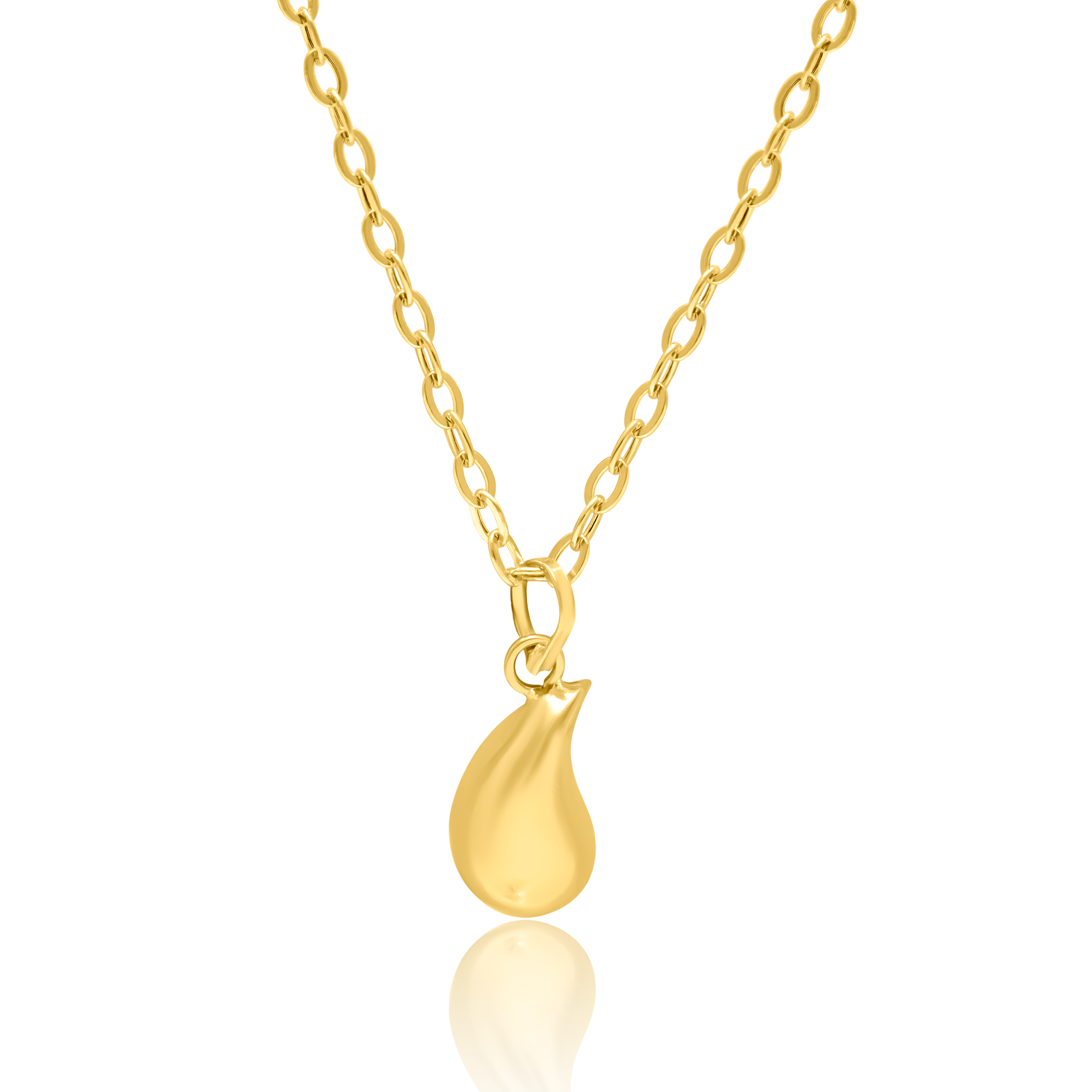 18K Pure Gold Curved Drop Jewelry Set Talagold