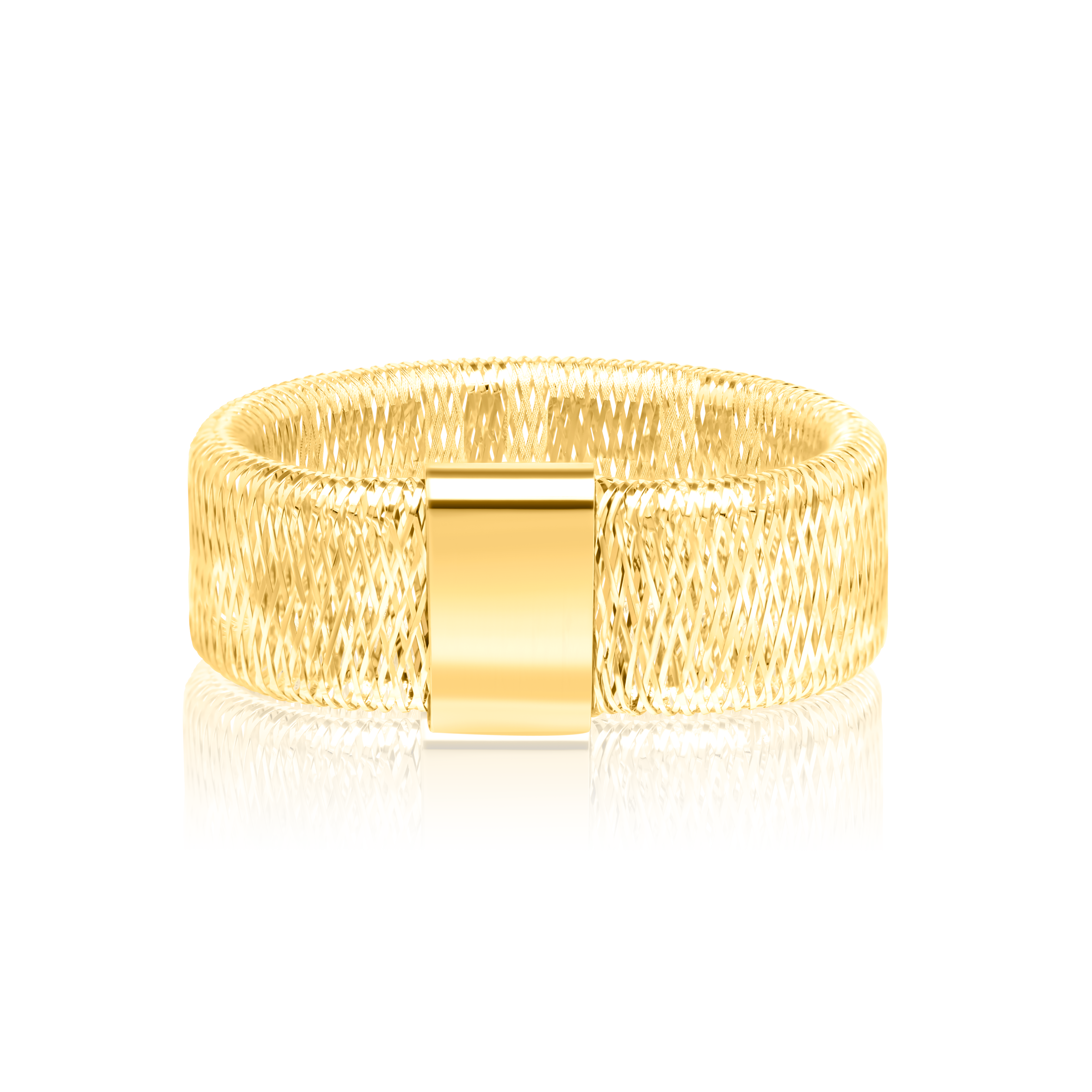 18K Pure Gold Elastic Ring