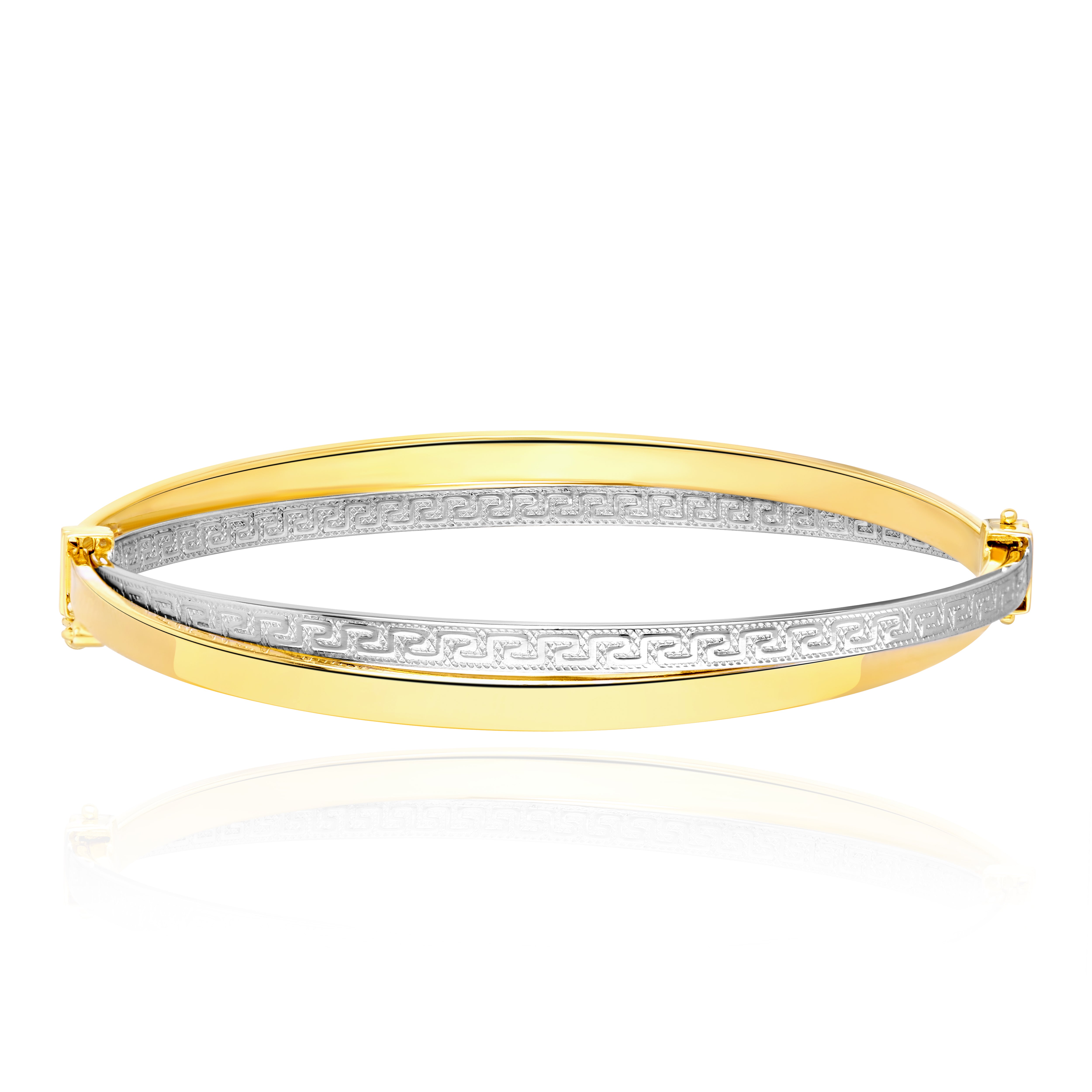 18K Pure Gold 2 Color Bangle Talagold