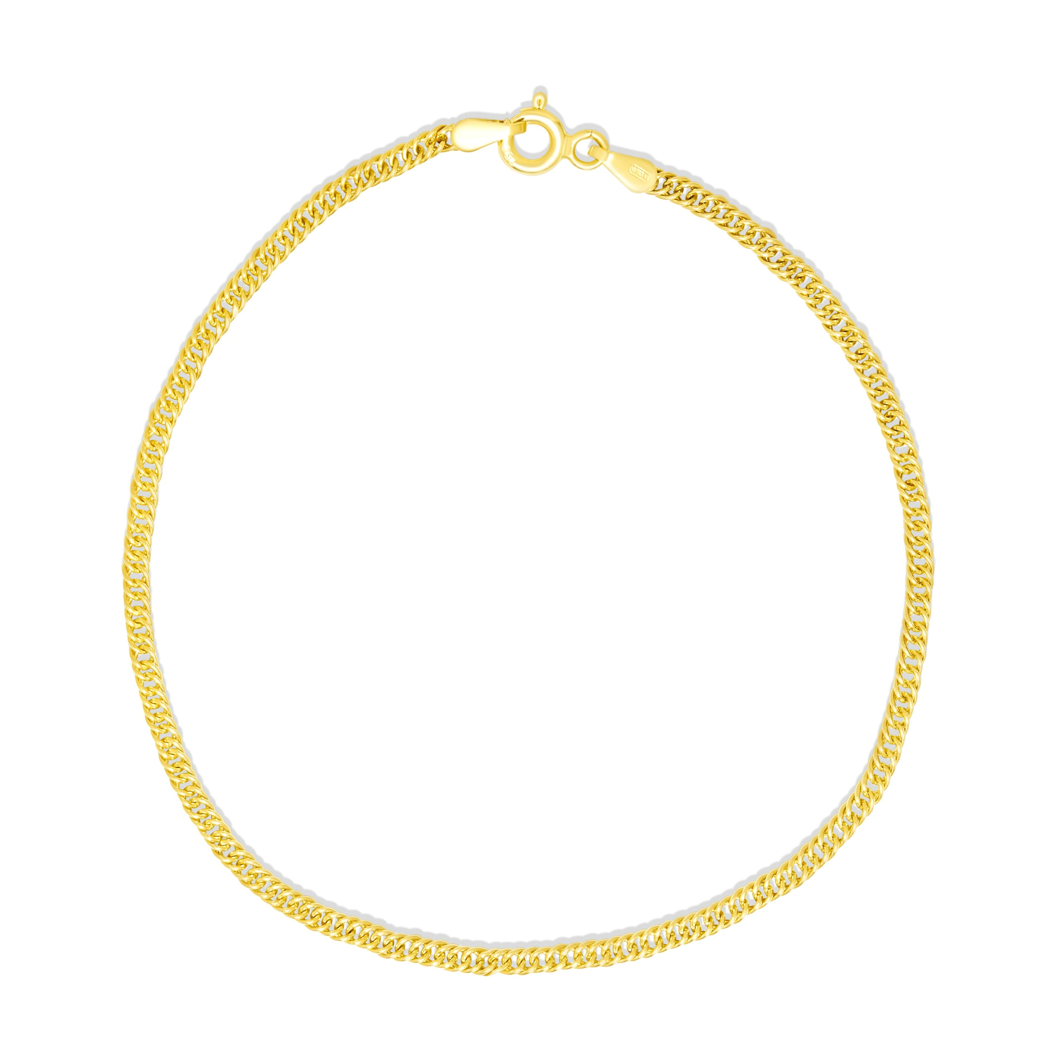 18K Pure Gold Flat Linked Bracelet Talagold