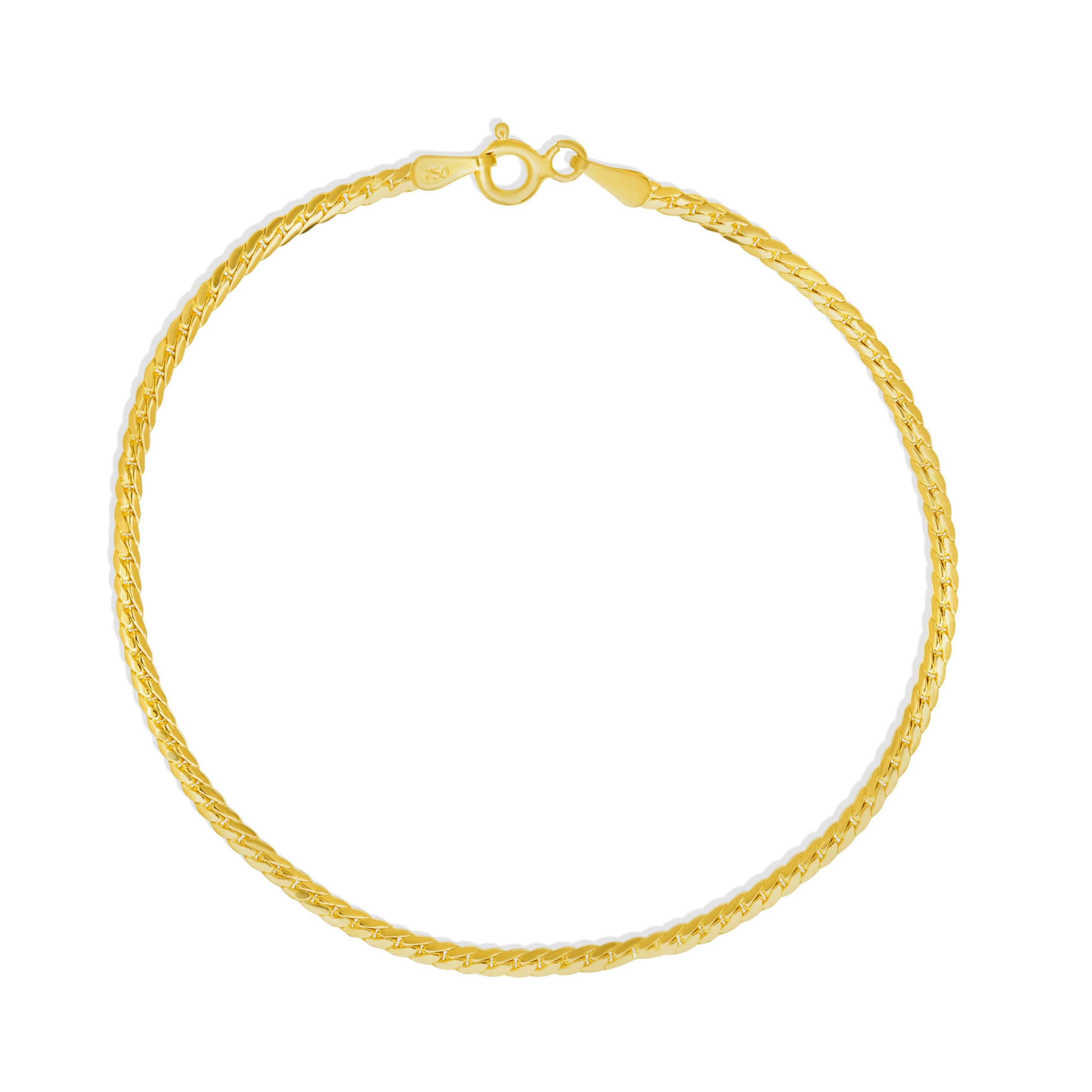 18K Pure Gold Flat Bracelet Talagold