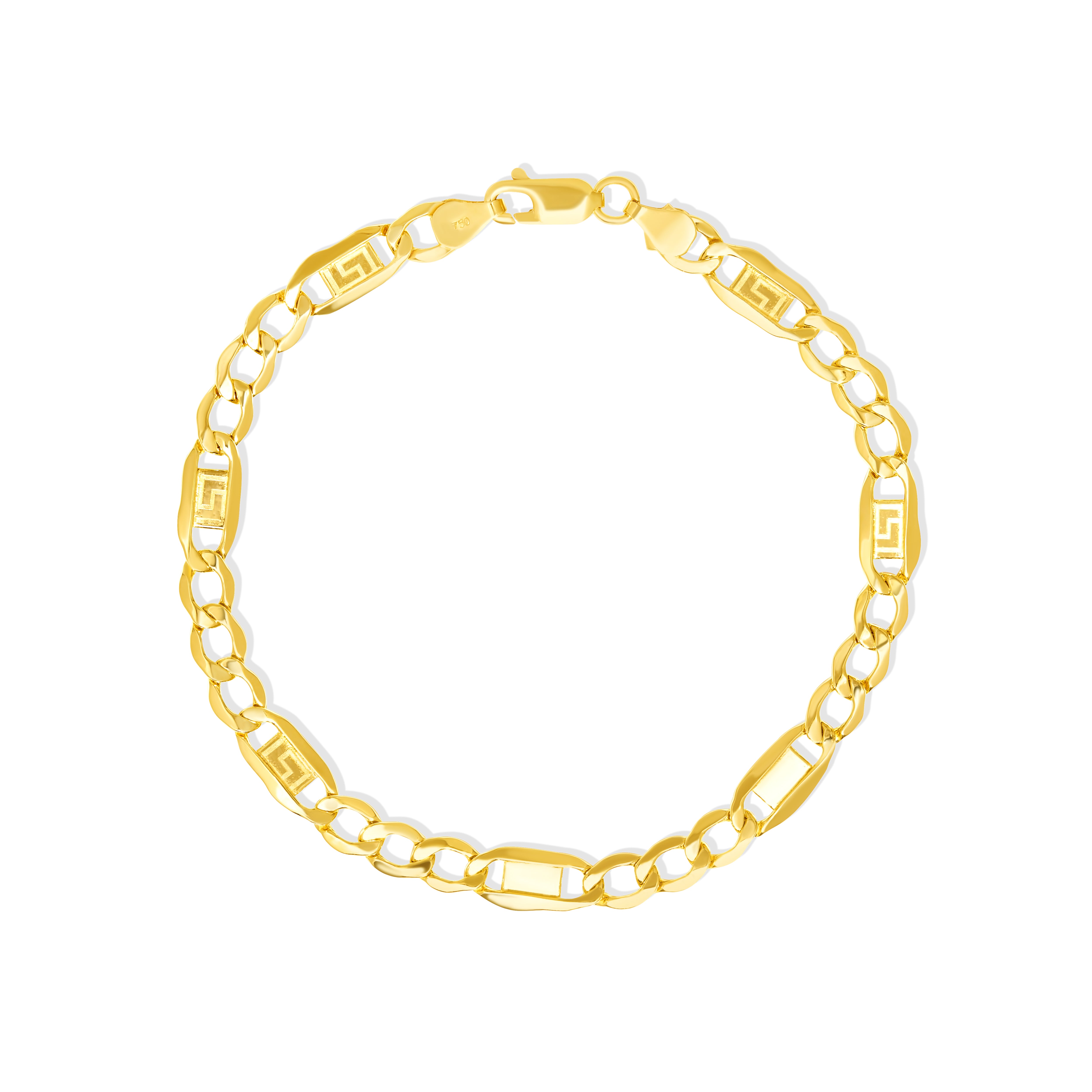 18K Pure Gold Linked Bracelet