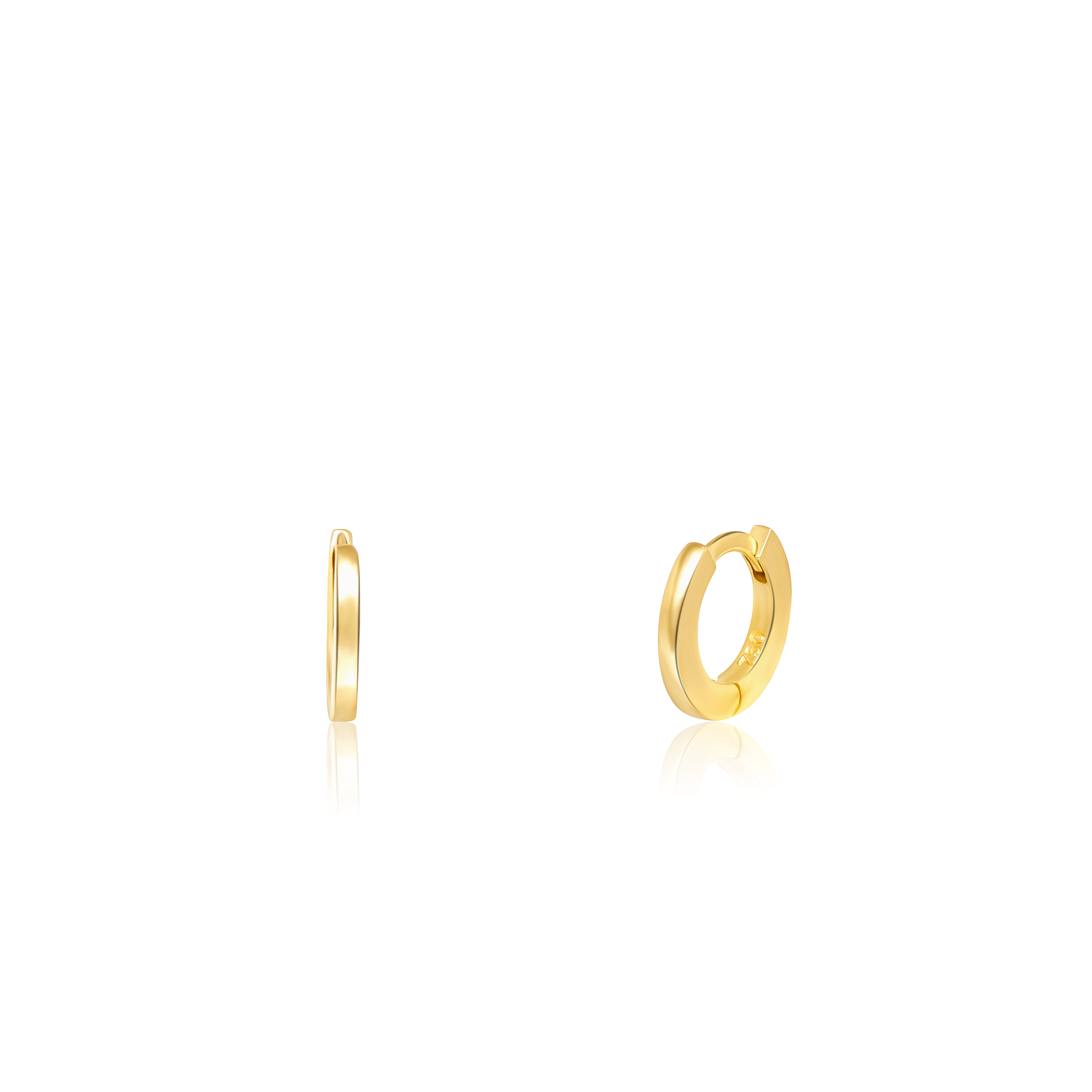 18K Pure Gold Round Earring Set Talagold