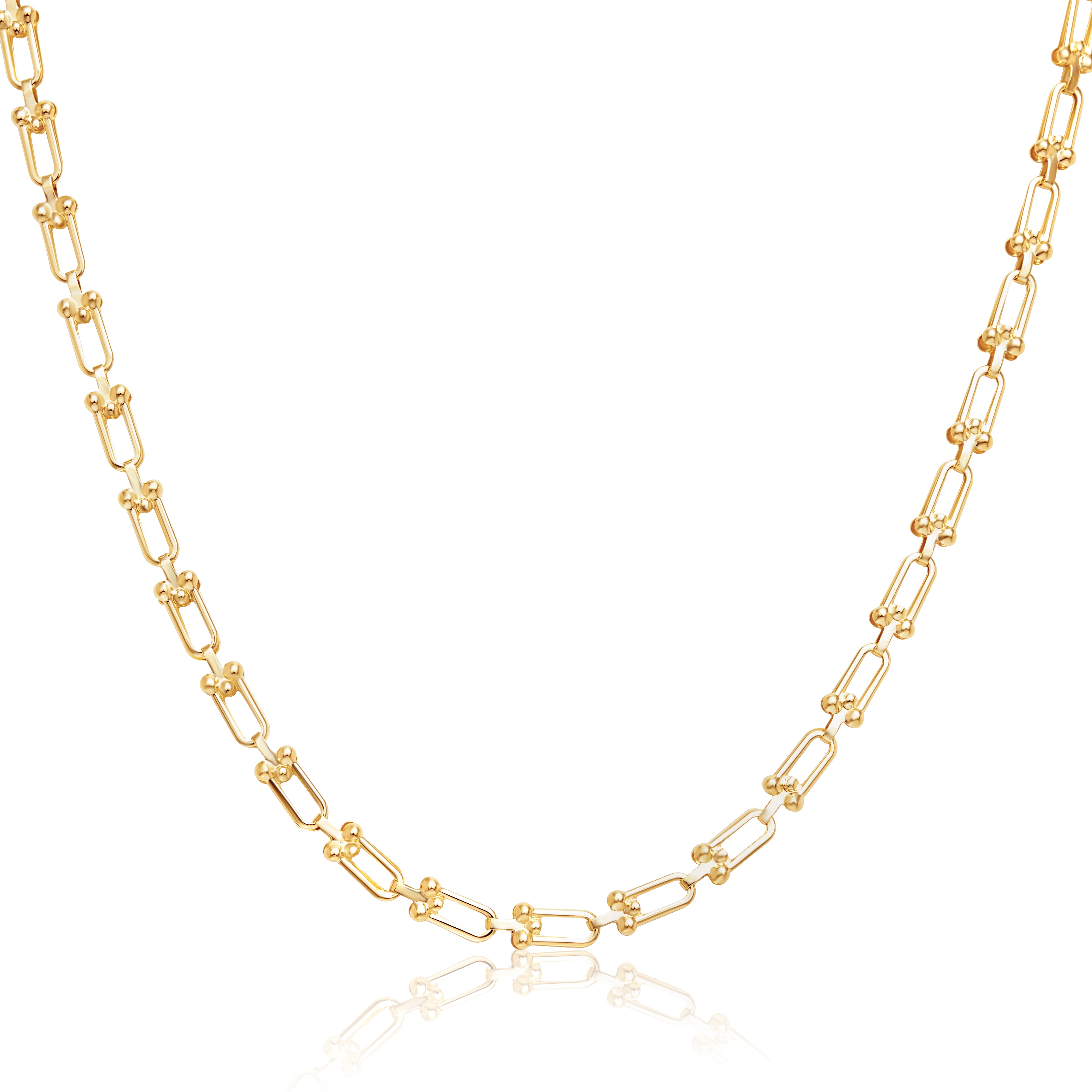 18K Pure Gold U-Linked Chain Talagold