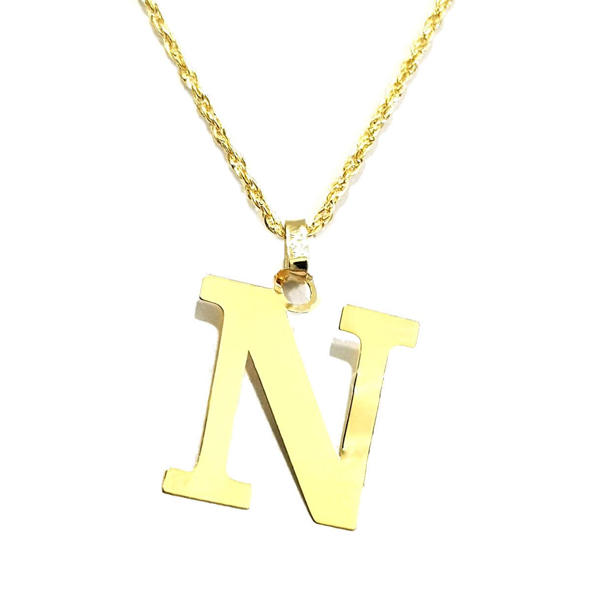 18K Pure Gold Letters Design Necklaces