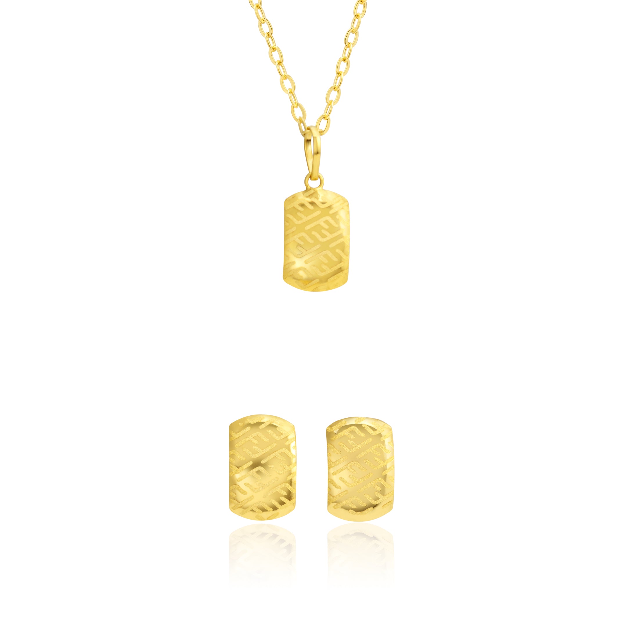 18K Pure Gold F.F Clip Jewelry Set