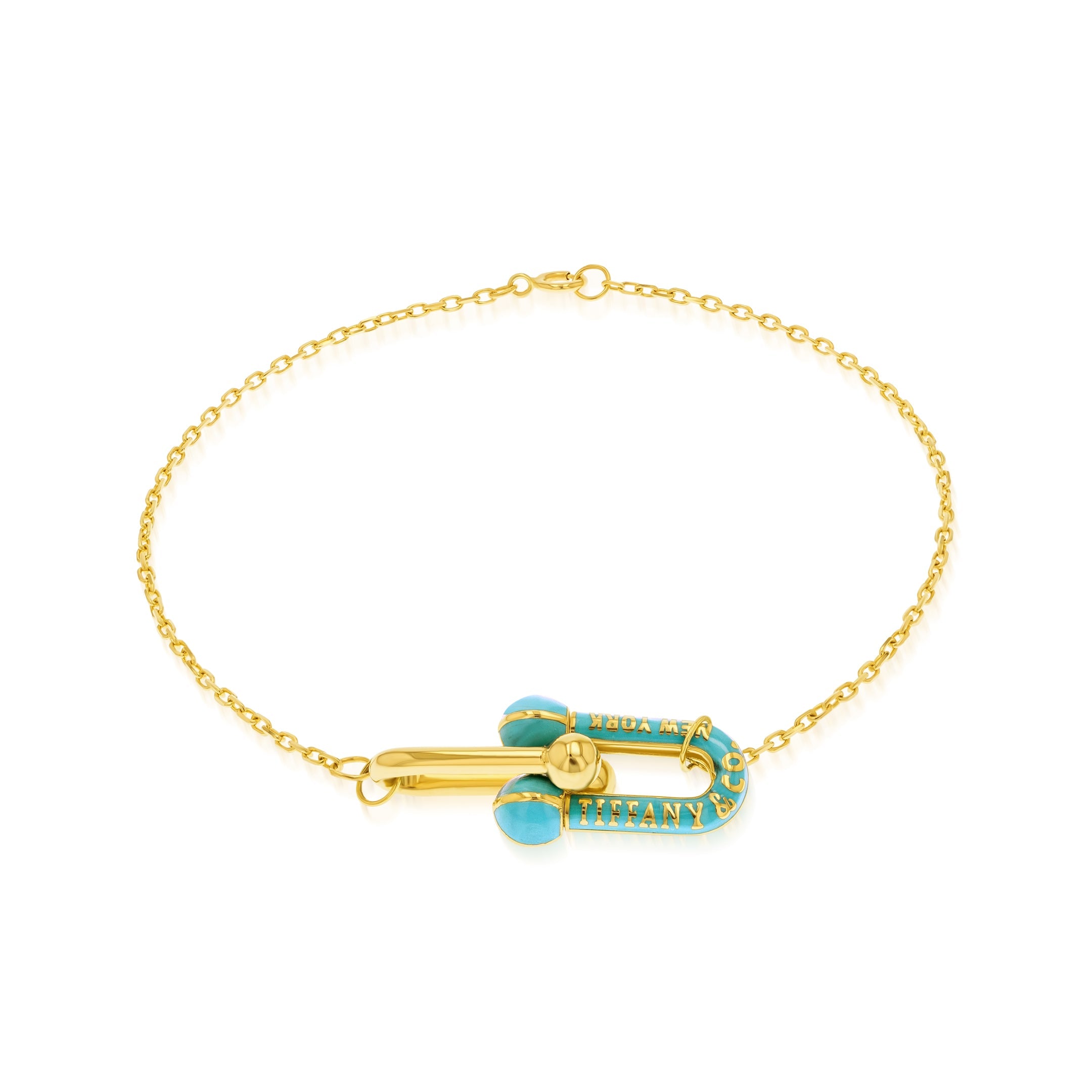 18K Pure Gold Elegant U-Linked Jewelry Set