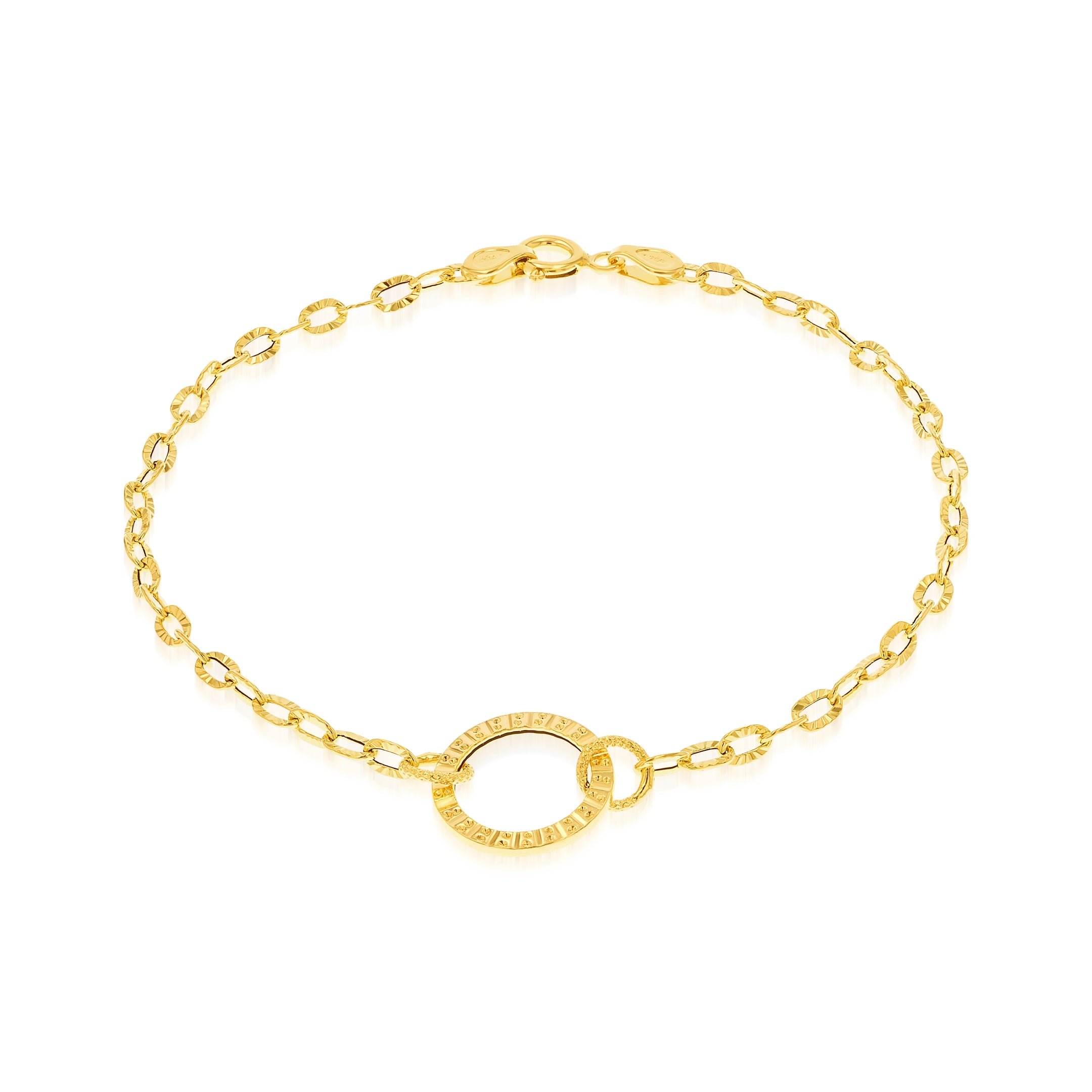 18K Pure Gold Hanging Round Jewelry Set