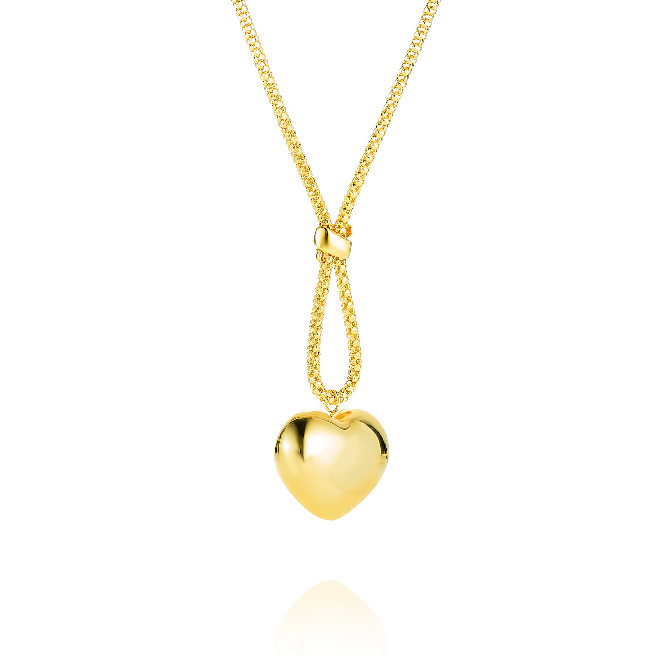 18K Pure Gold Elegant Heart Jewelry Set