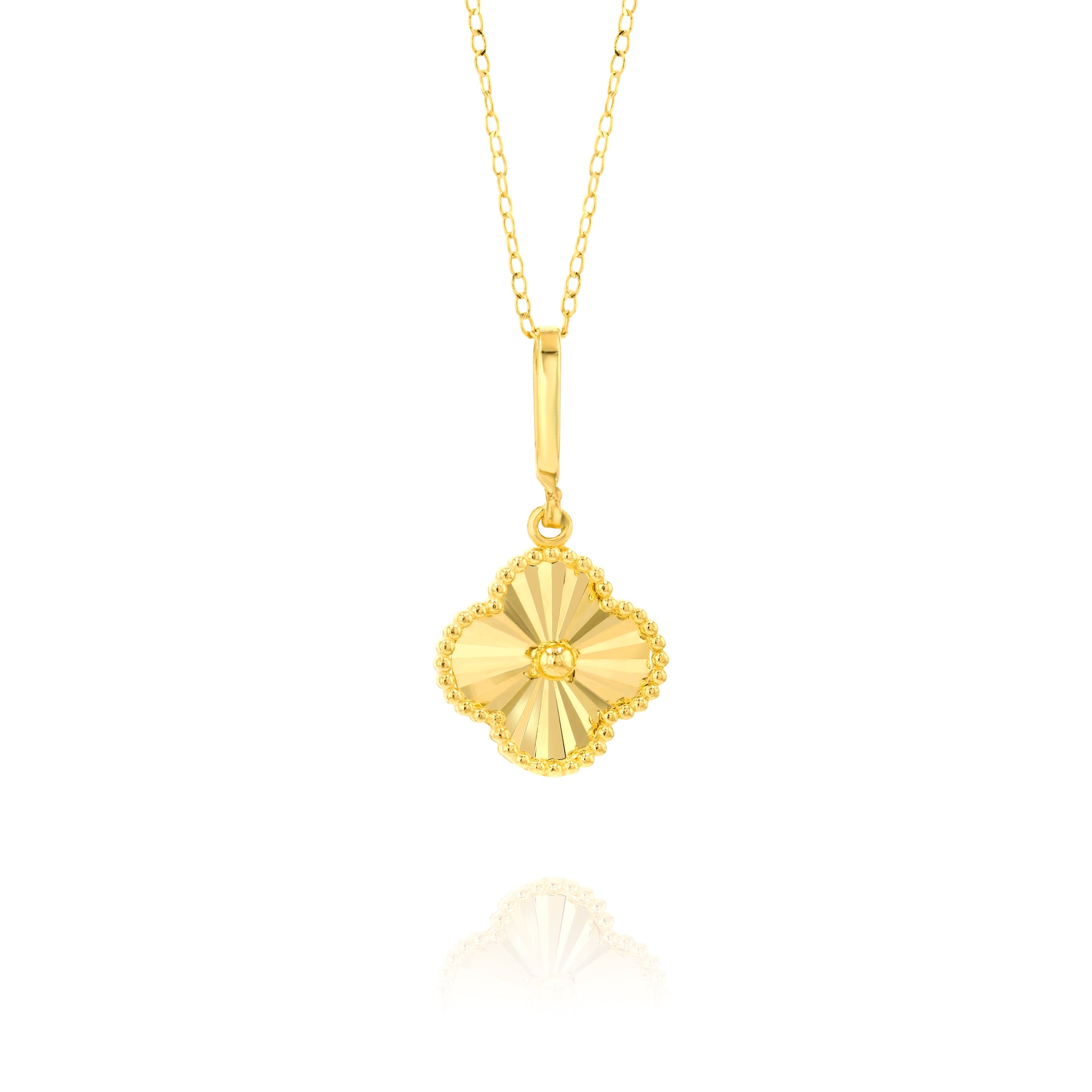 18K Pure Gold V.C Flower Jewelry Set